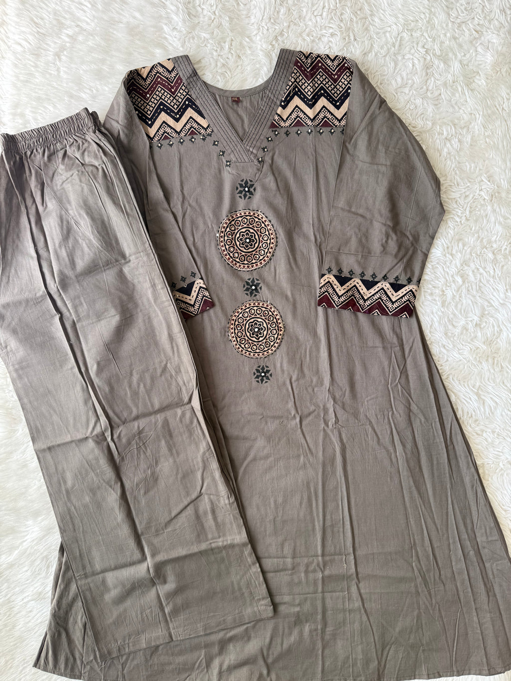 Pure Cotton Kurti Plazo Set