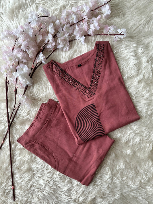 Soft Khadi Cotton  Co-ord Set