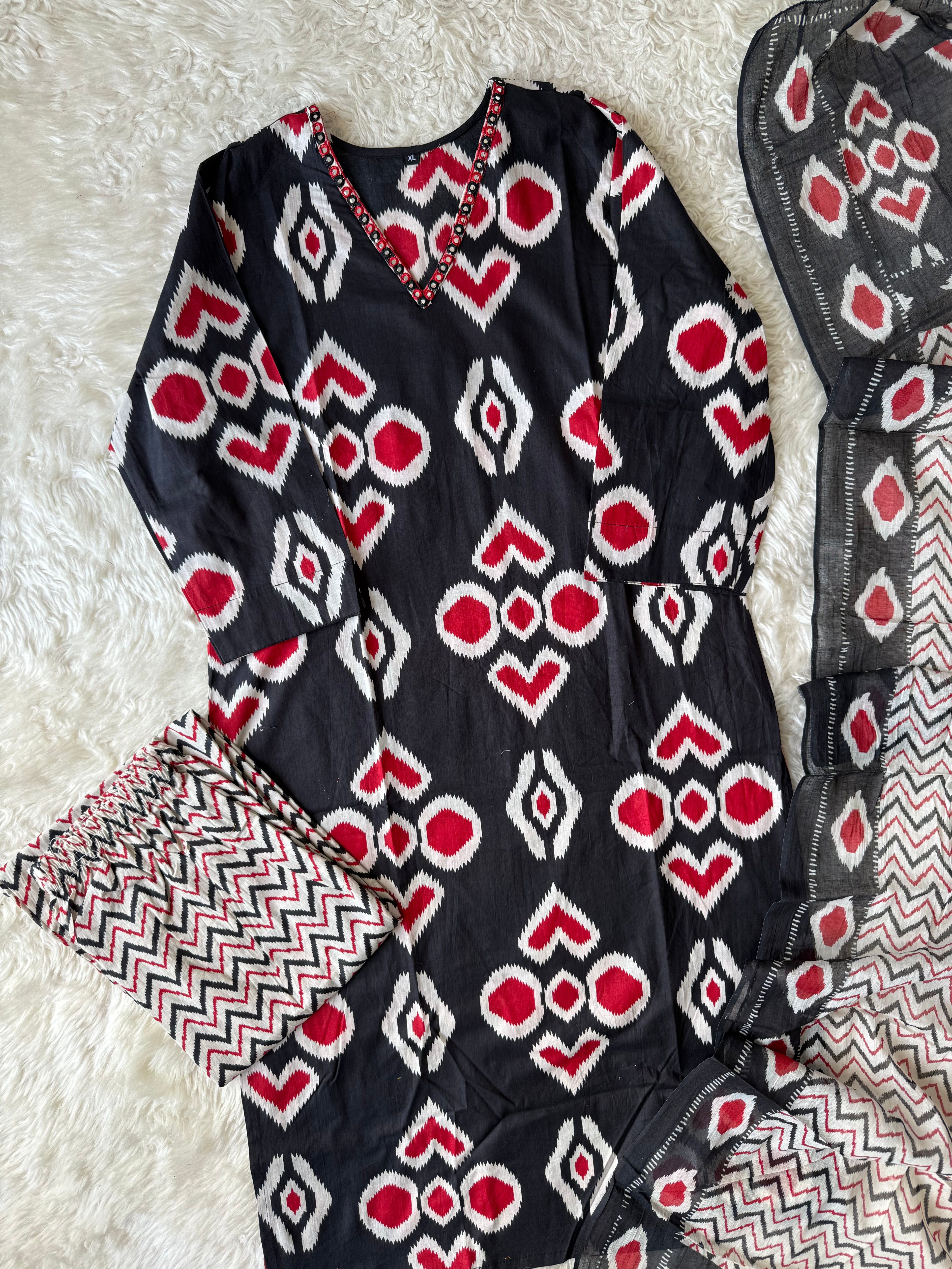 Budget Friendly Kurti Pant Dupatta Set