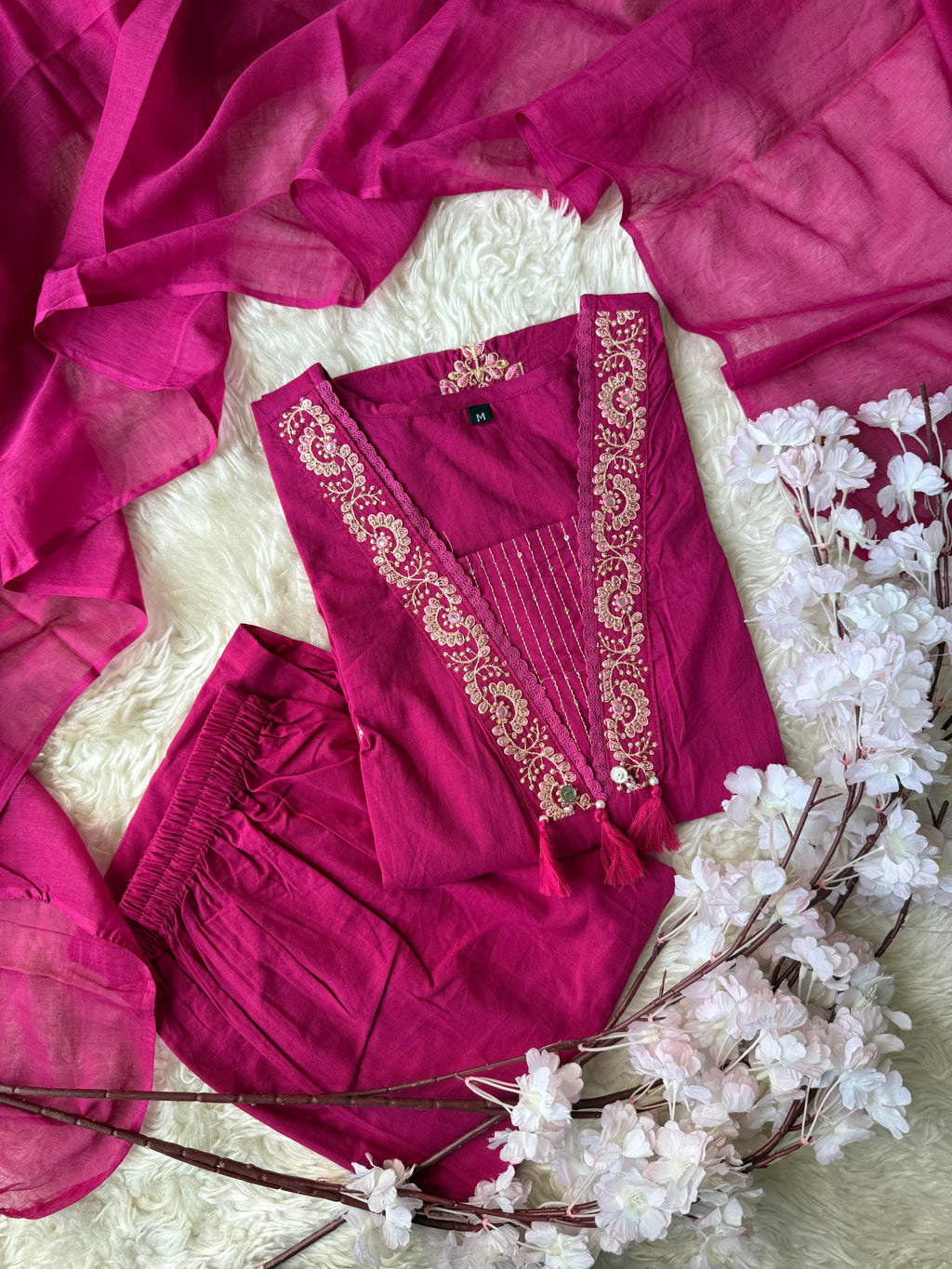 Budget Friendly Kurti Pant Dupatta Set