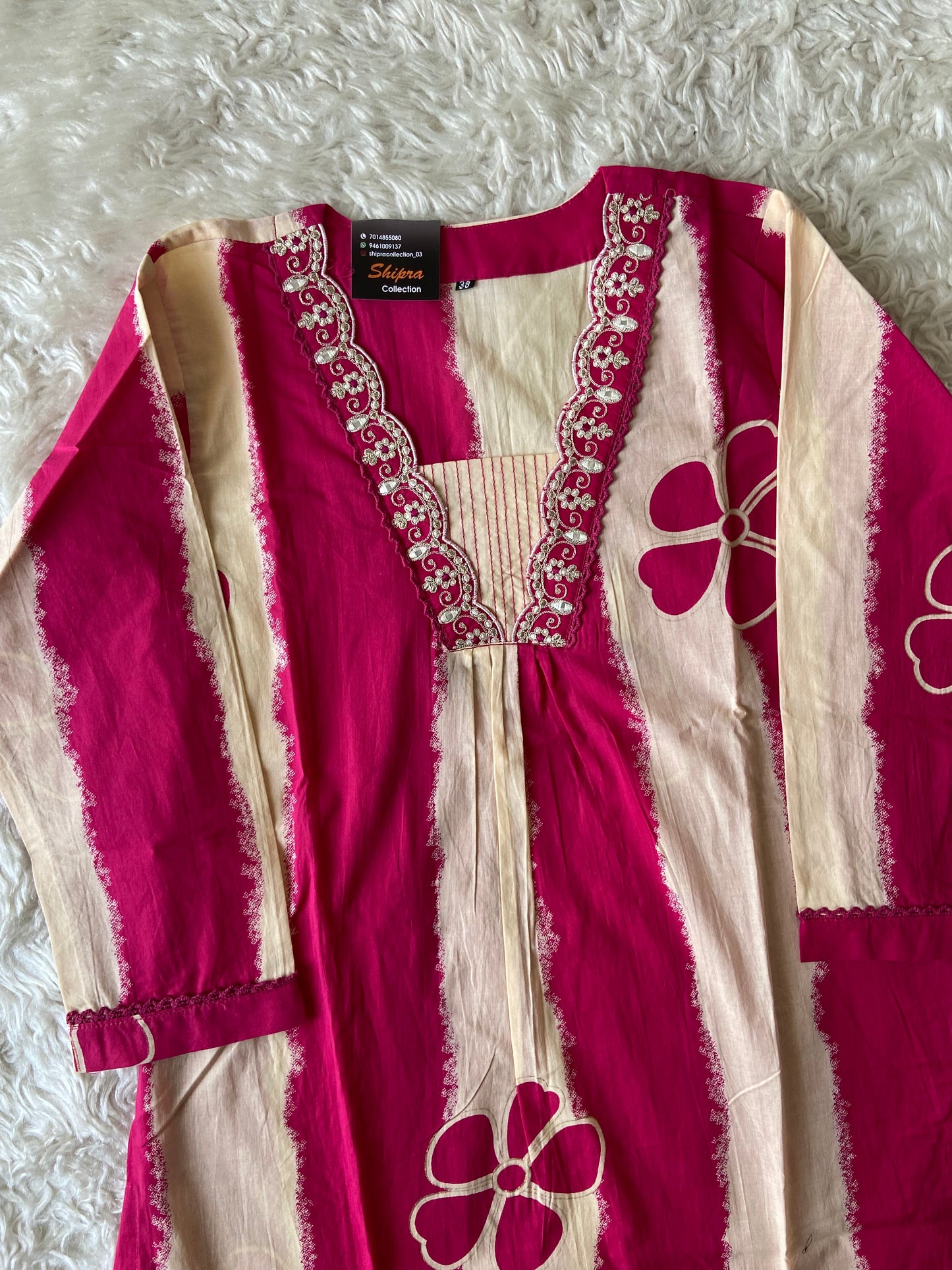 Premium Cotton Kurti Pant Dupatta Set