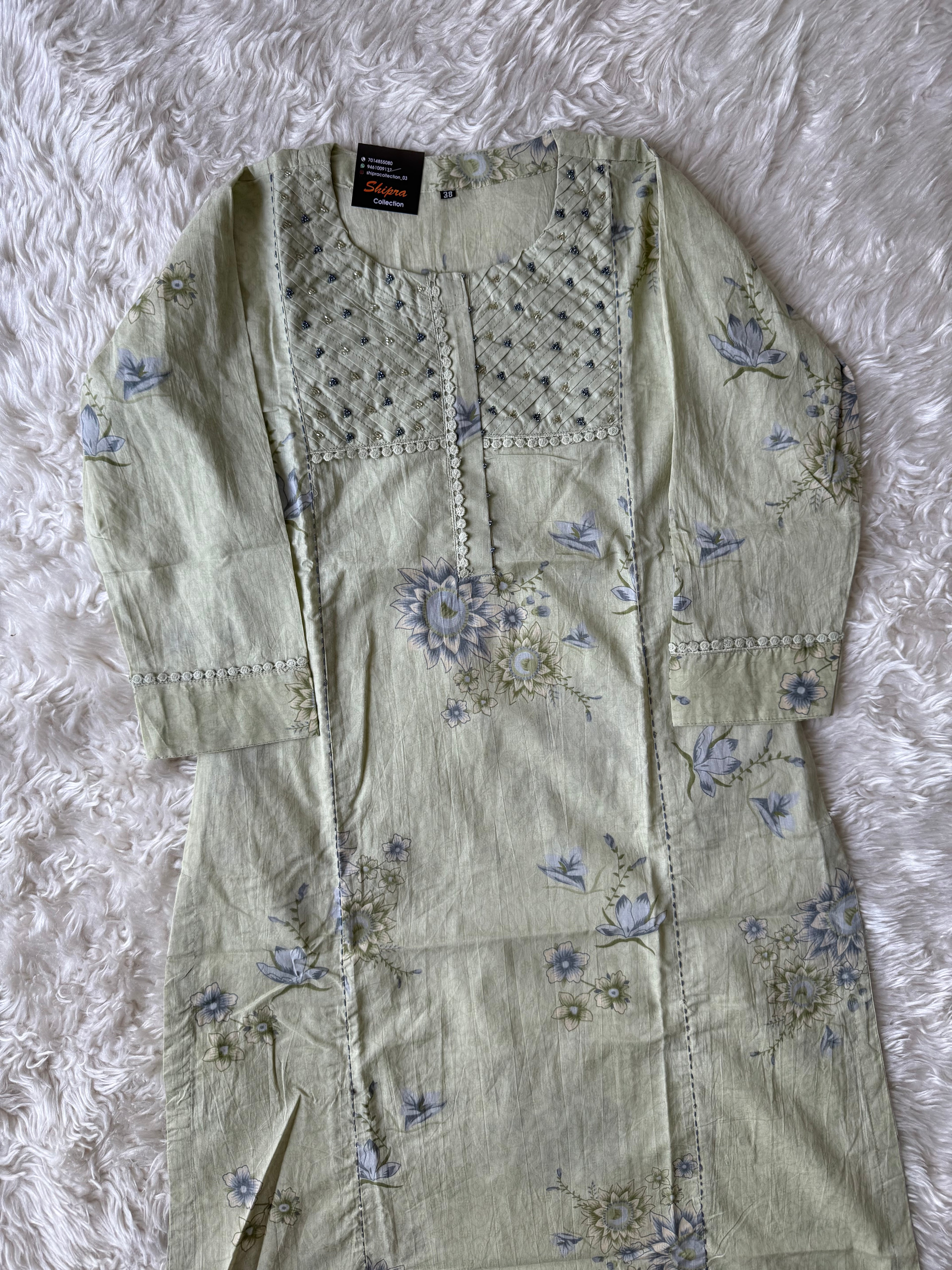 Premium Cotton Kurti Pant Dupatta Set