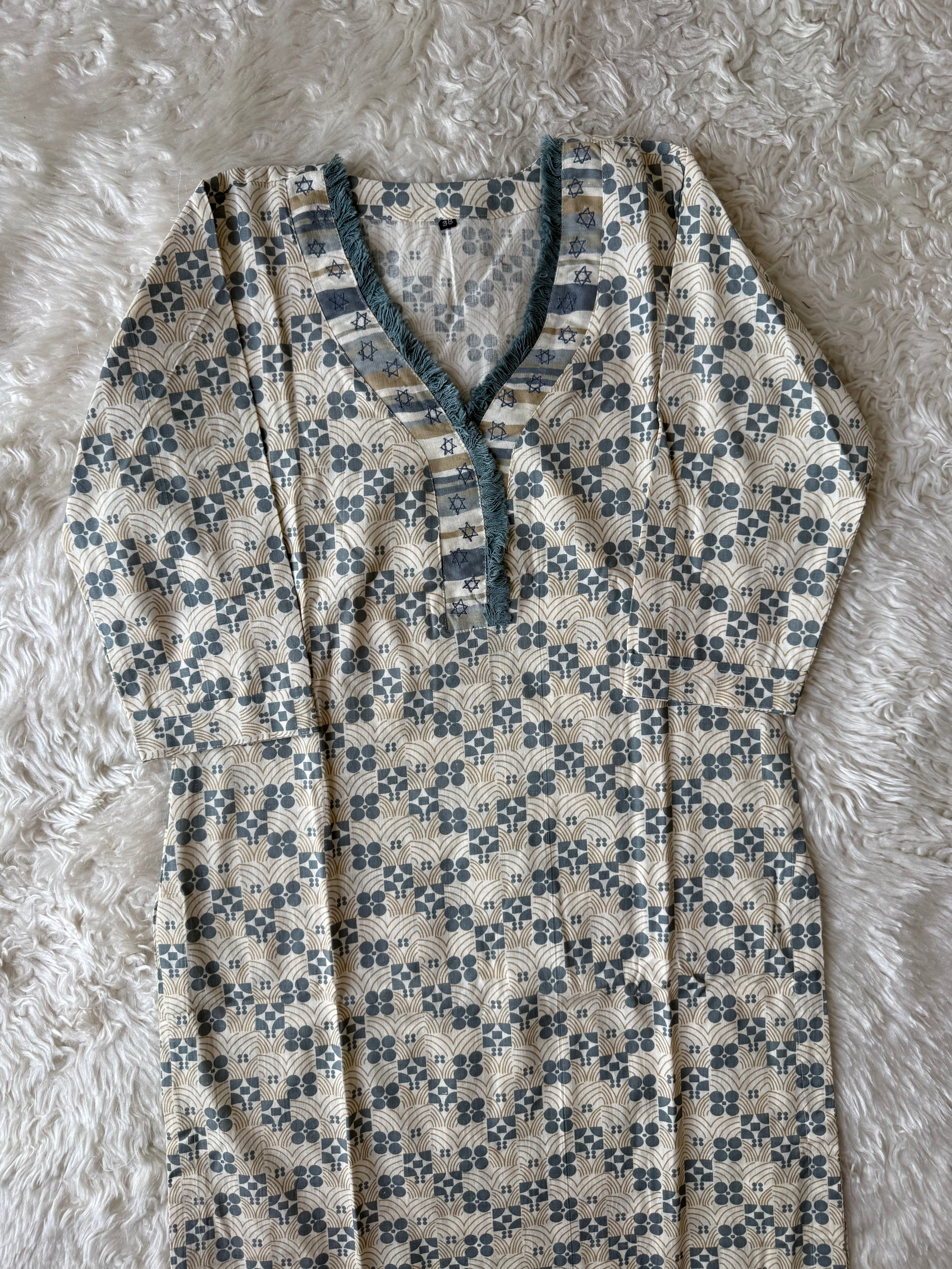 Khadi Cotton Kurti Pant Set