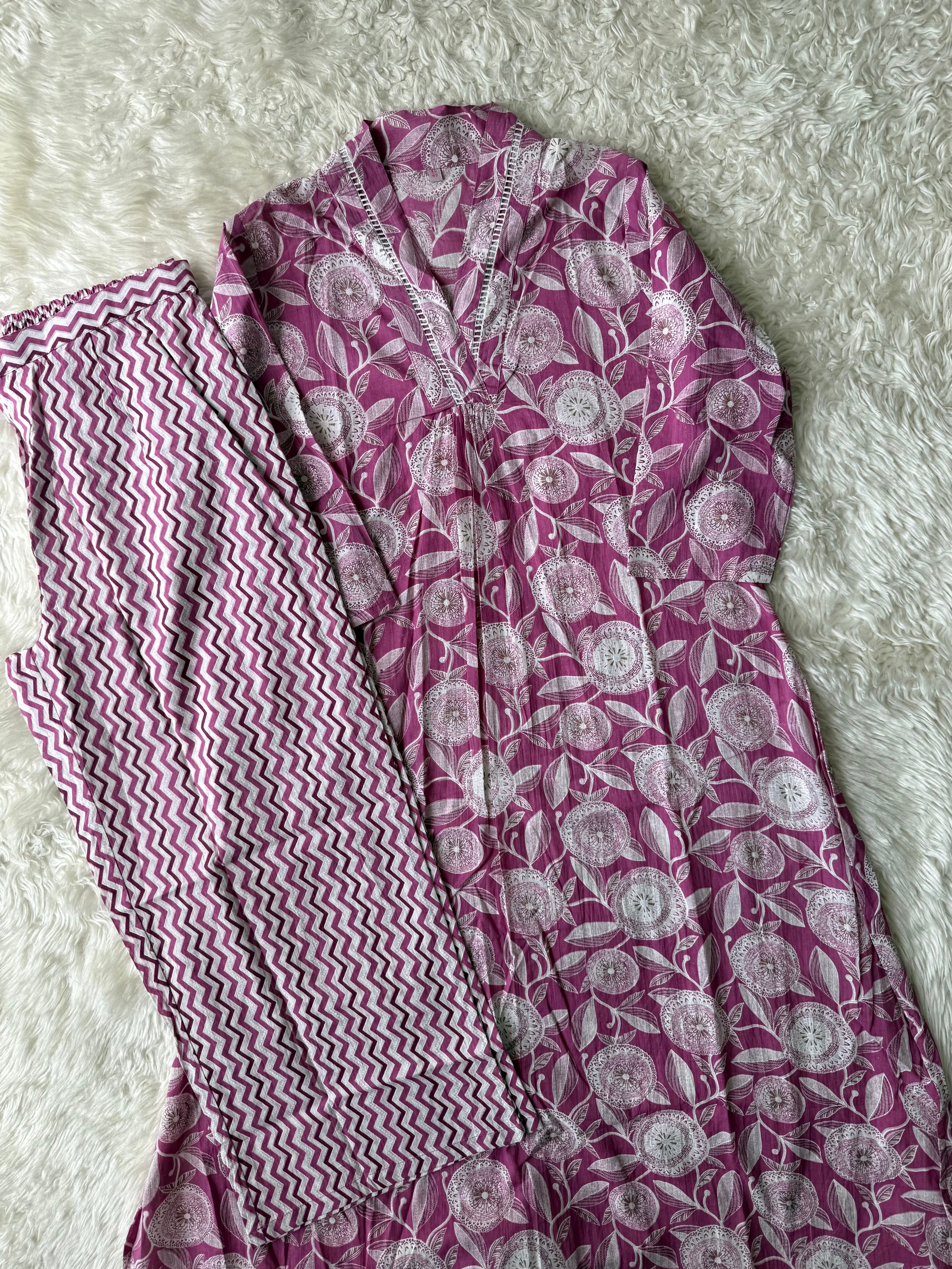Premium Cotton Kurti Pant Set