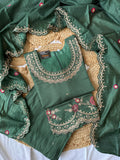 Muslin Silk Kurti Sharara Dupatta Set
