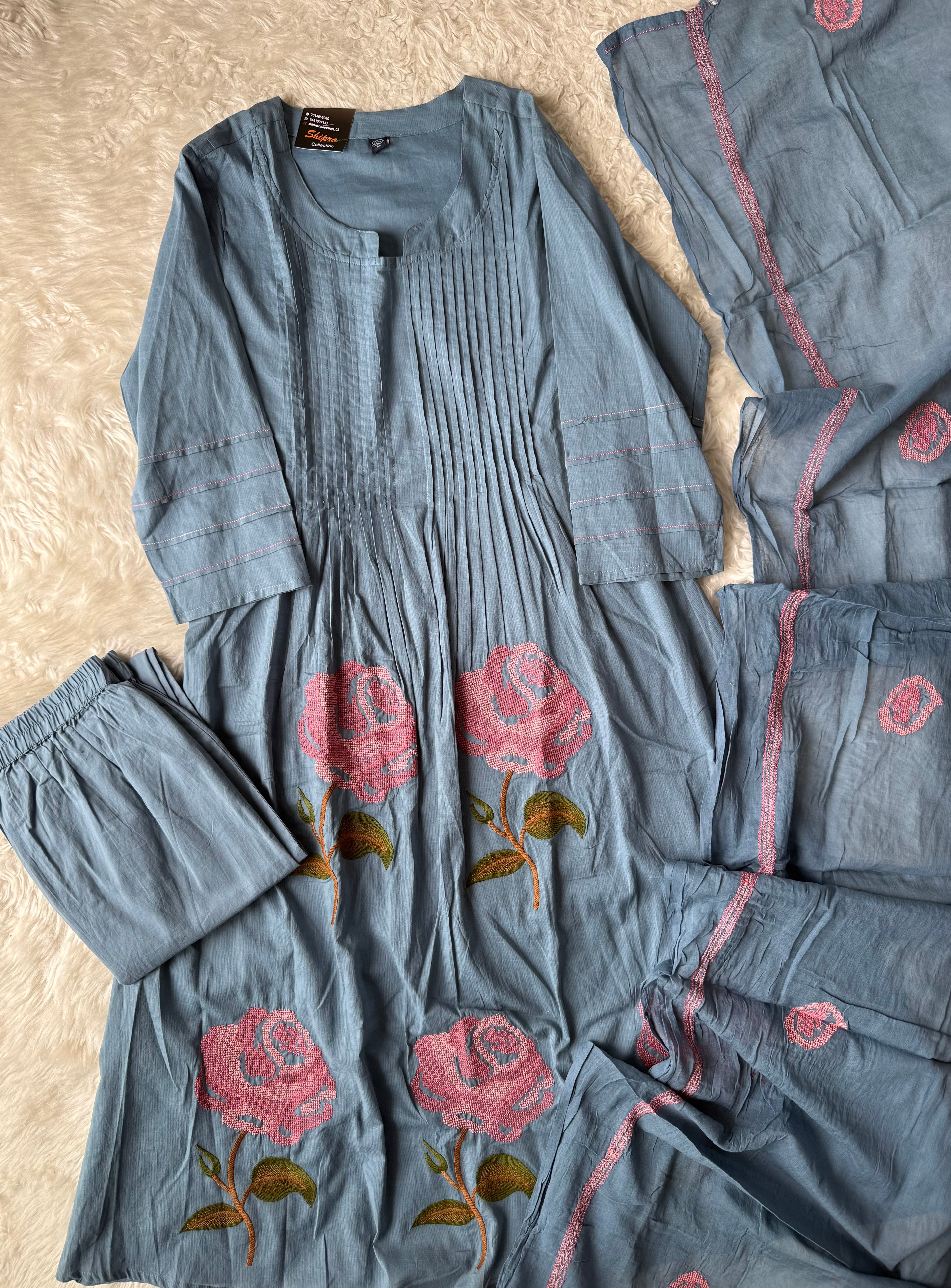 Premium Mul Cotton Thread Work Collection