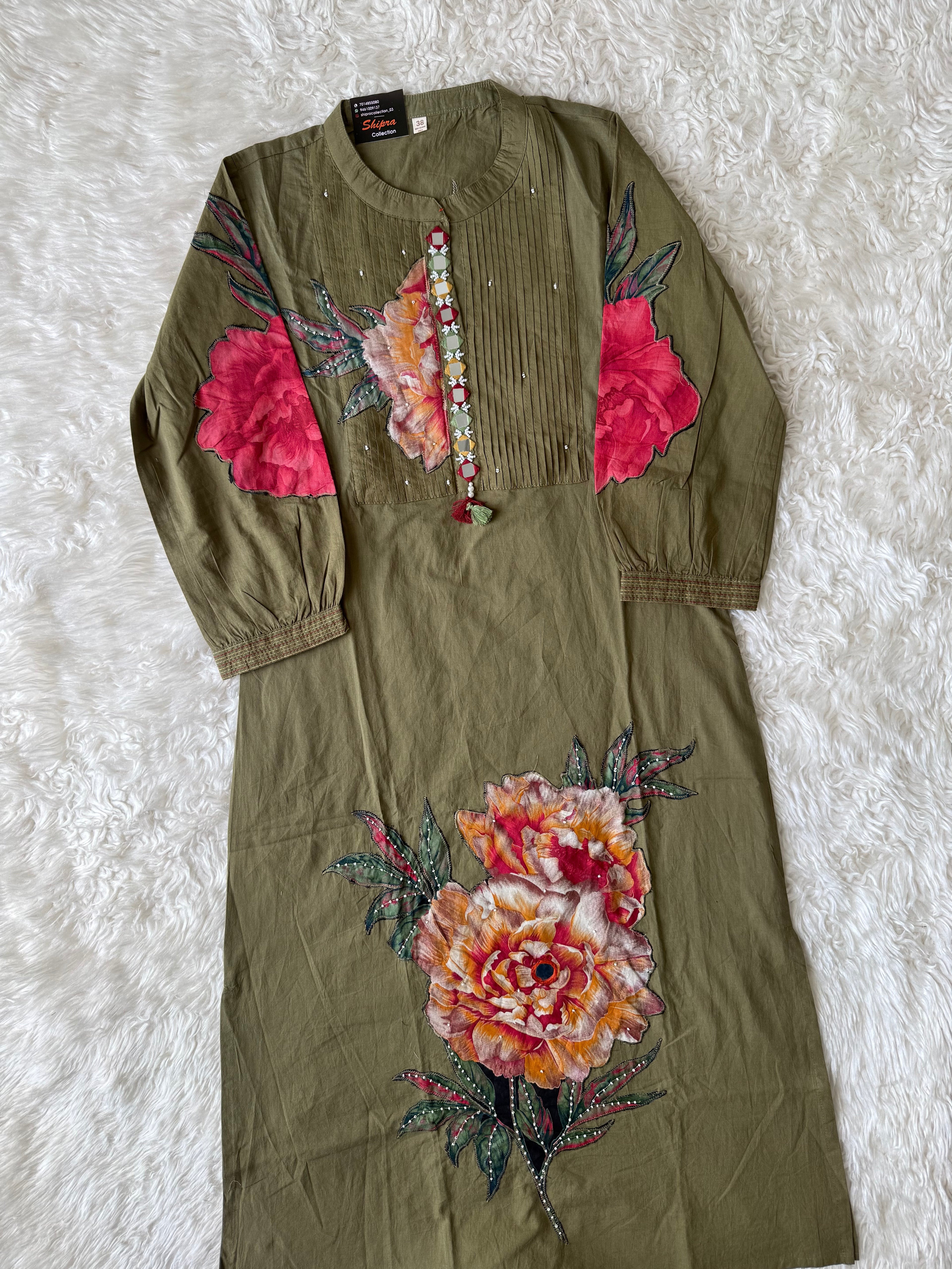 Mul Cotton Kurti Pant Dupatta Set