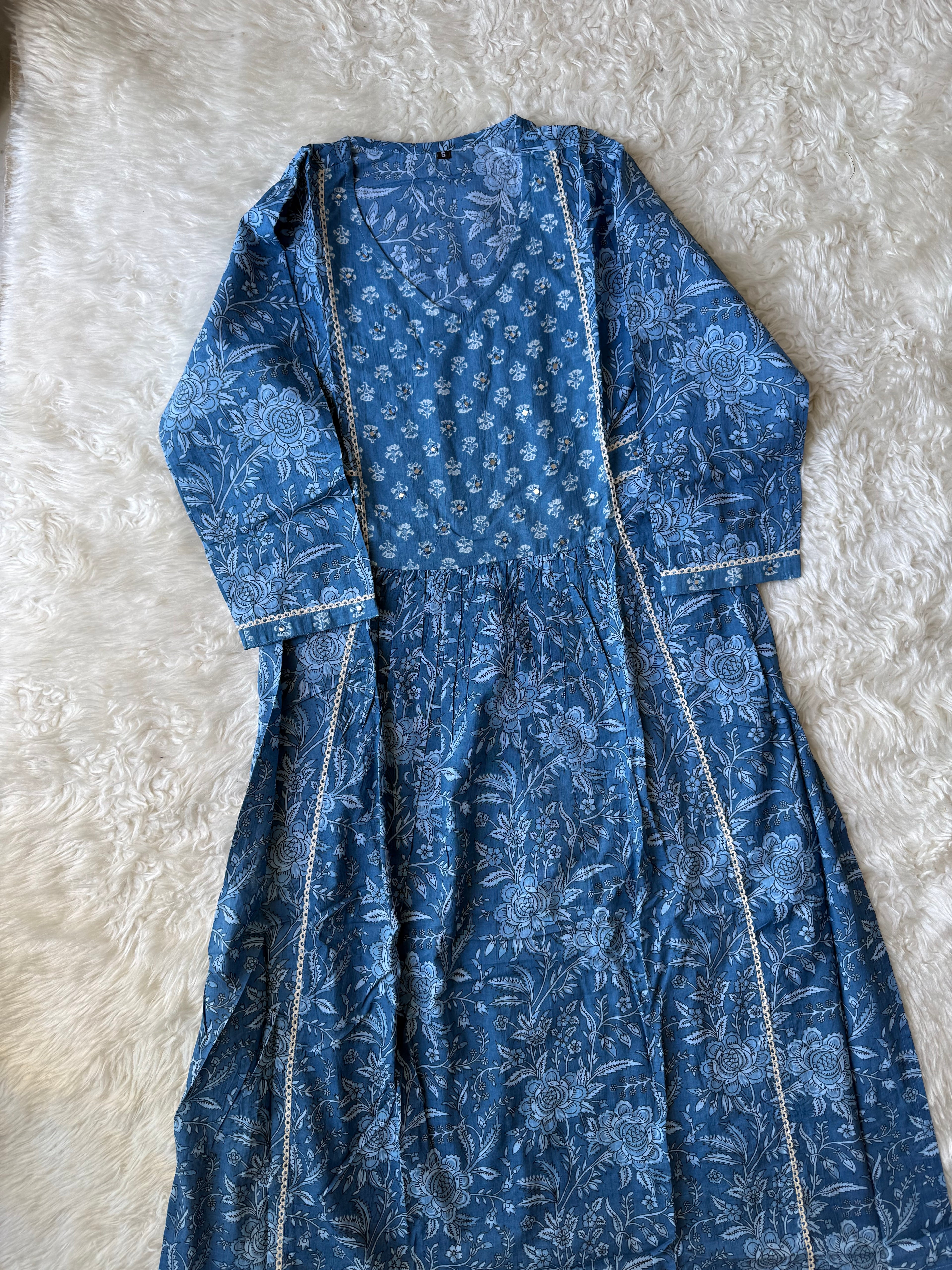 Pure Cotton Kurti Pant Dupatta Set