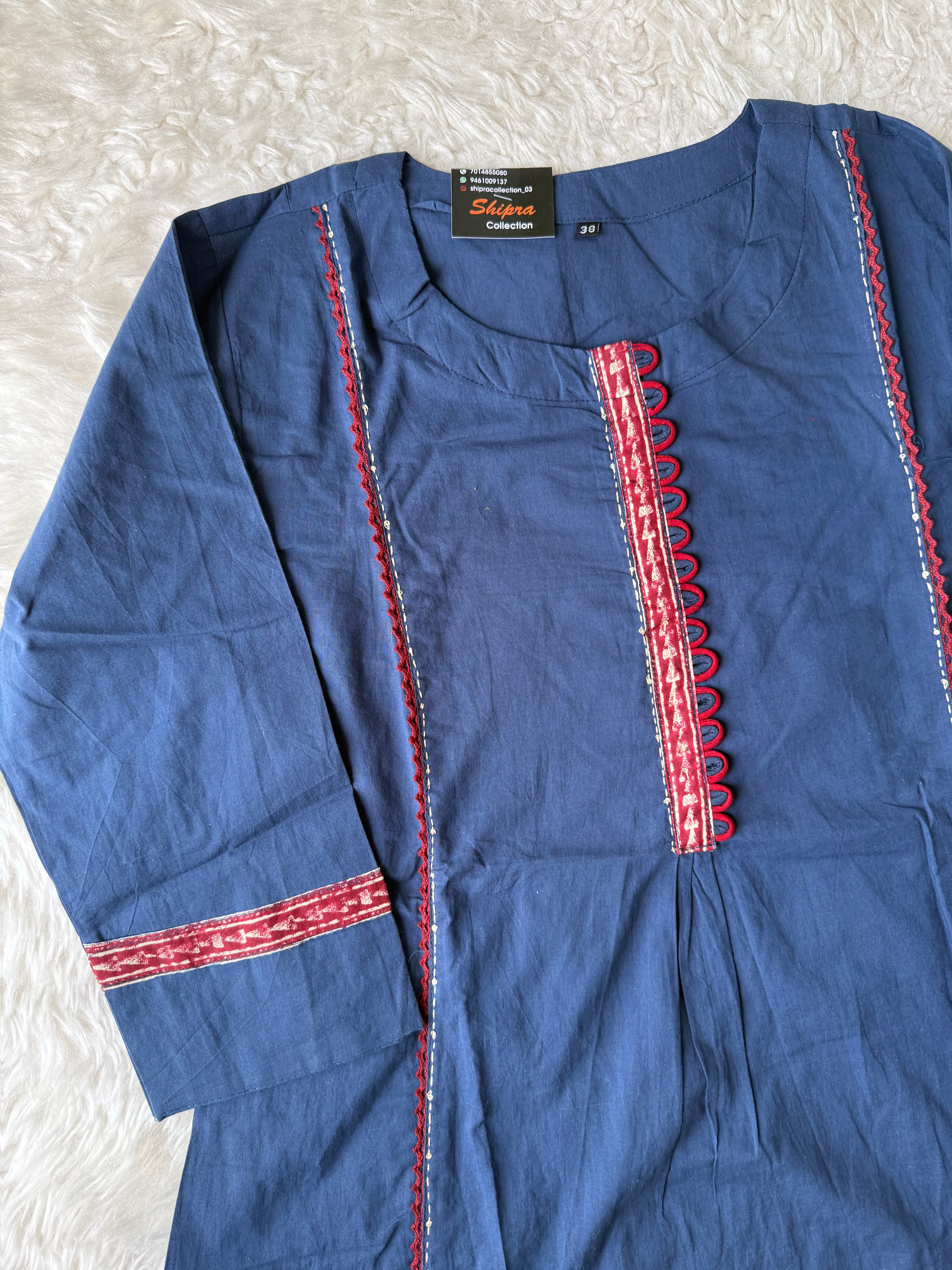 Premium Cotton Kurti Pant Dupatta Set