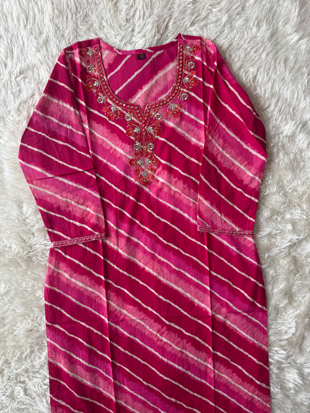 Pure Cotton Lehariya Set