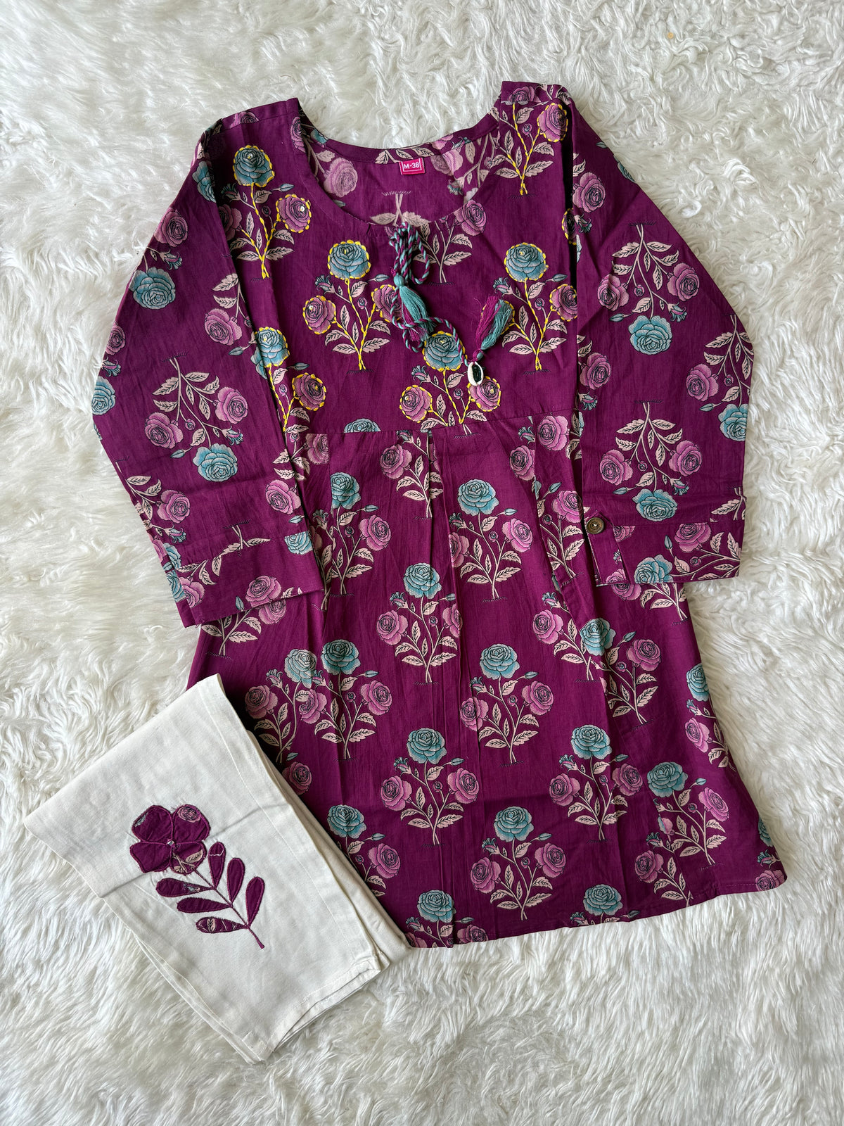 Breathable Cotton Patch Work Co-ord Set