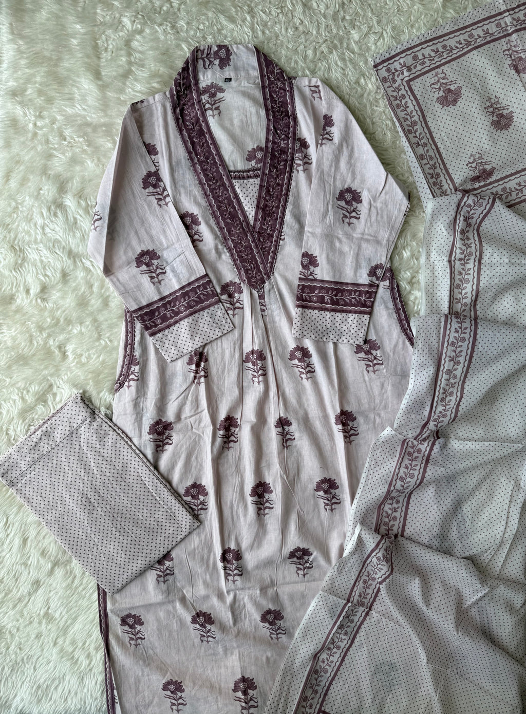 Premium Cotton Kurti Pant Dupatta Set