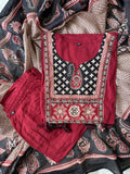 Pure Cotton Kurti Pant Dupatta Set