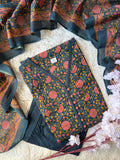 Premium Cotton Aline Kurti Plazo Dupatta Set