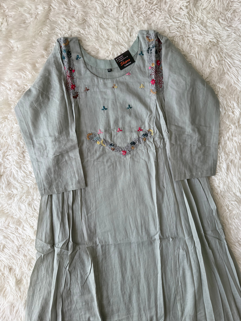 Mul Chanderi Kurti Pant Dupatta Set