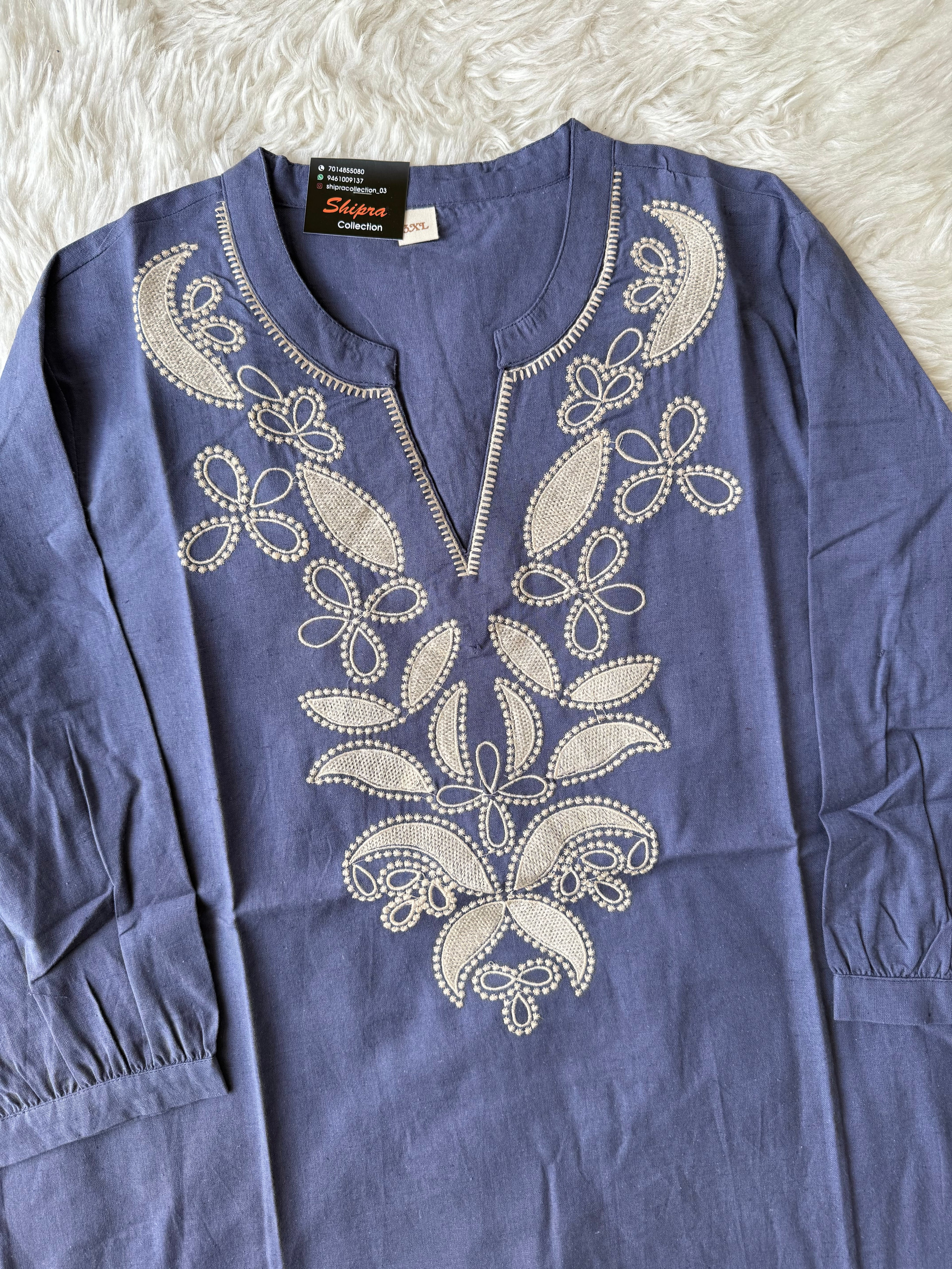 “Plus Size” Khadi Cotton Short Kurti