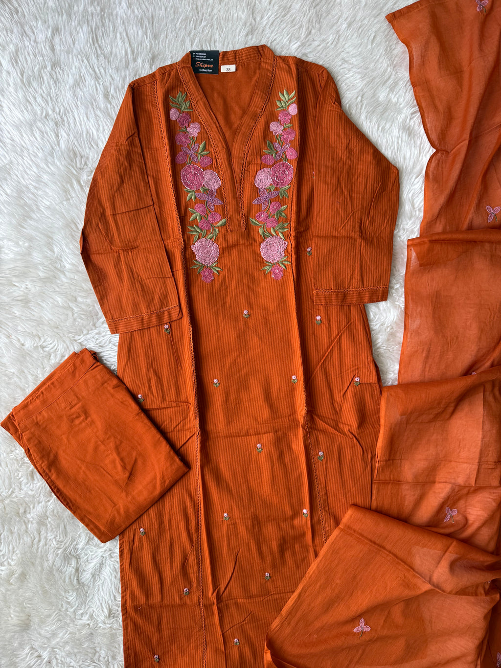 Premium Cotton Kurti Pant Dupatta Set