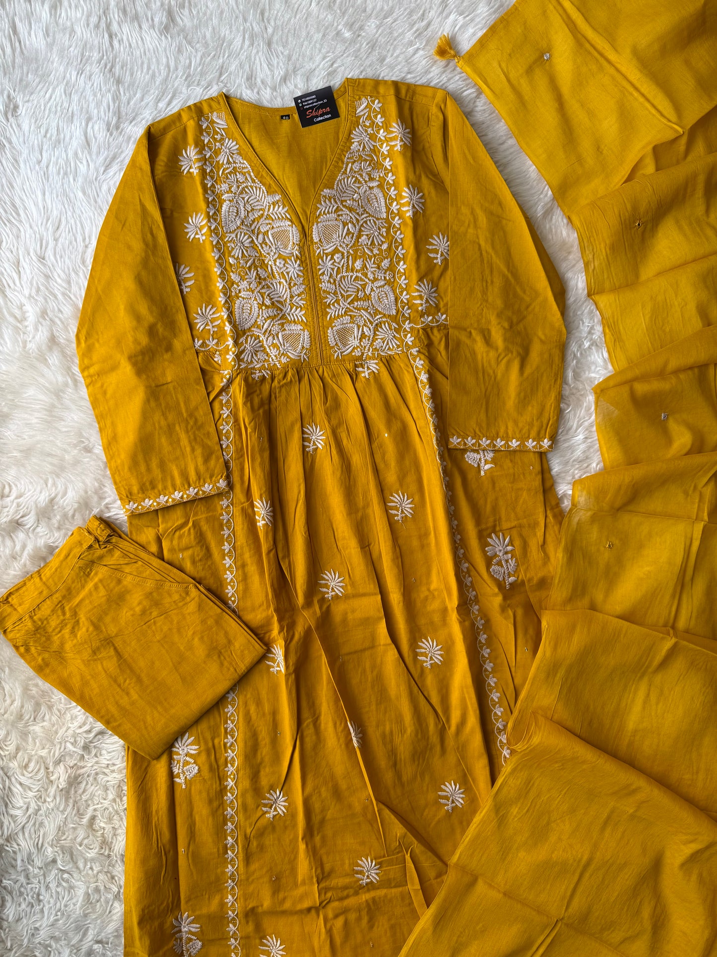 Premium Cotton Kurti Pant Dupatta Set