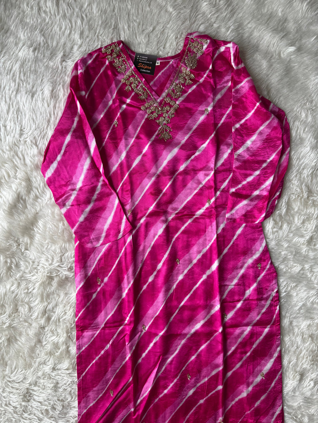 Gazi Silk Kurti Pant Dupatta Set