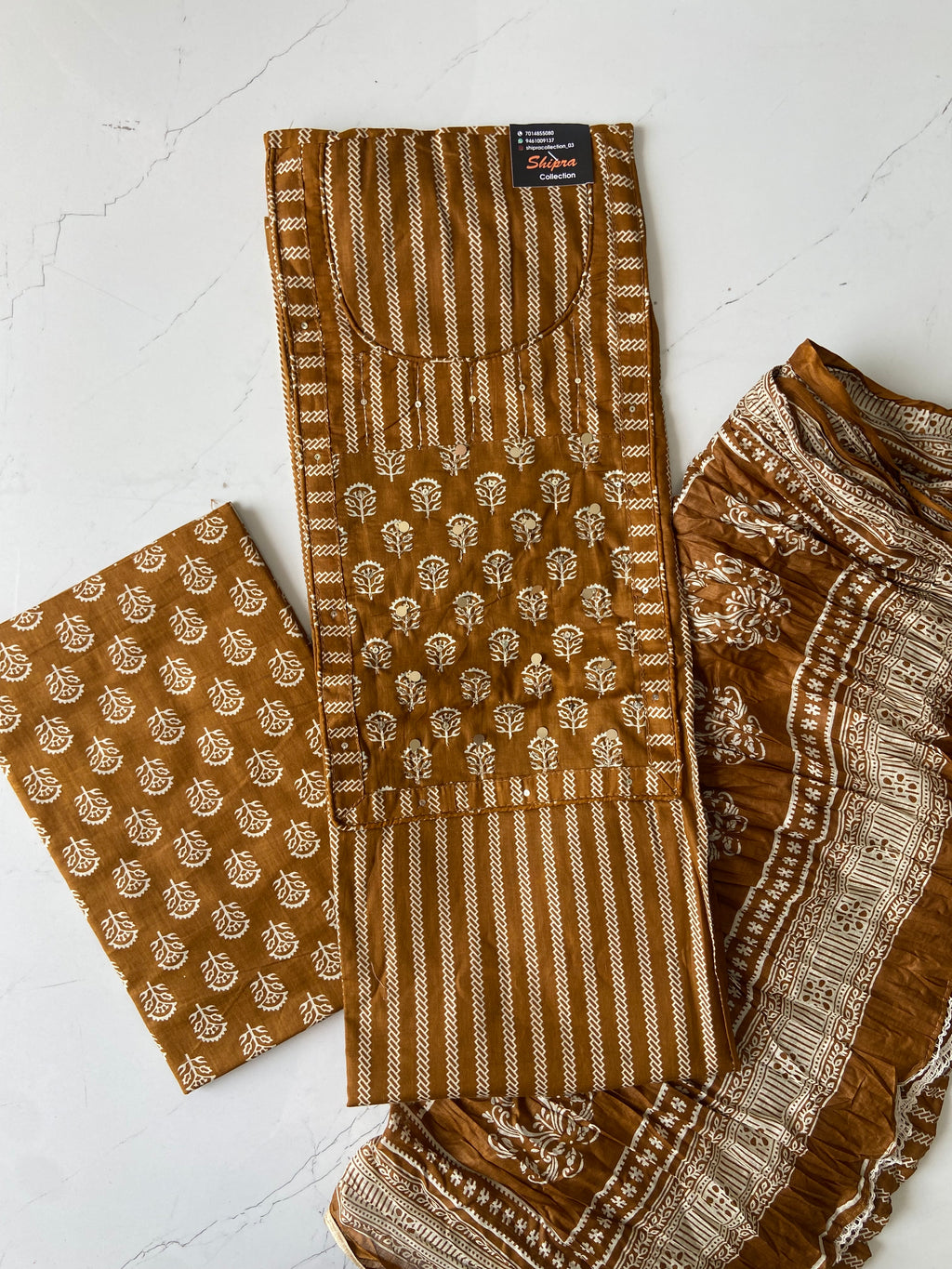 Premium Cotton Unstitched Set
