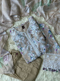 Mul Cotton Thread Work Farshi Salwar Set