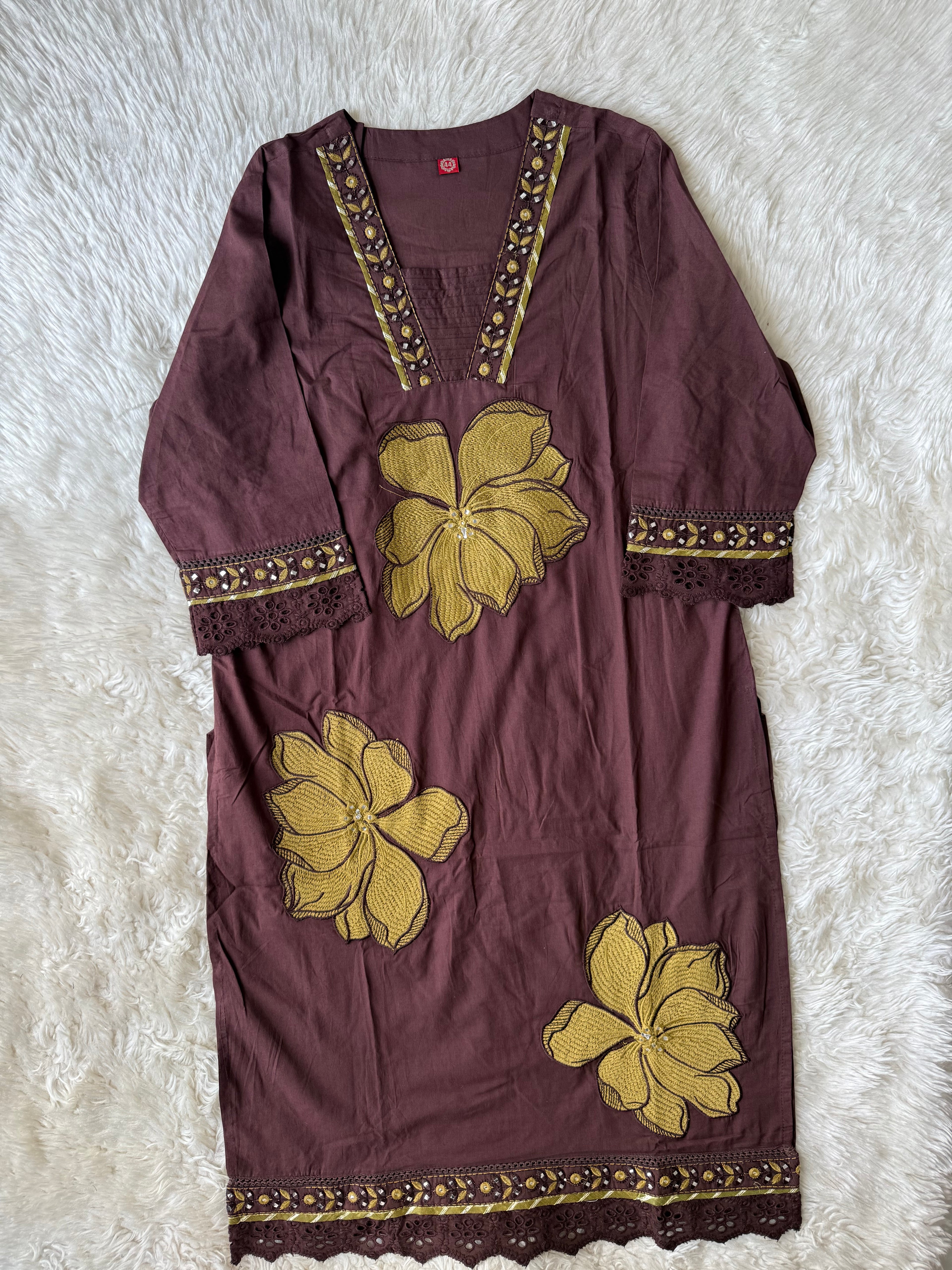 Pure Cotton Kurti Pant Dupatta Set