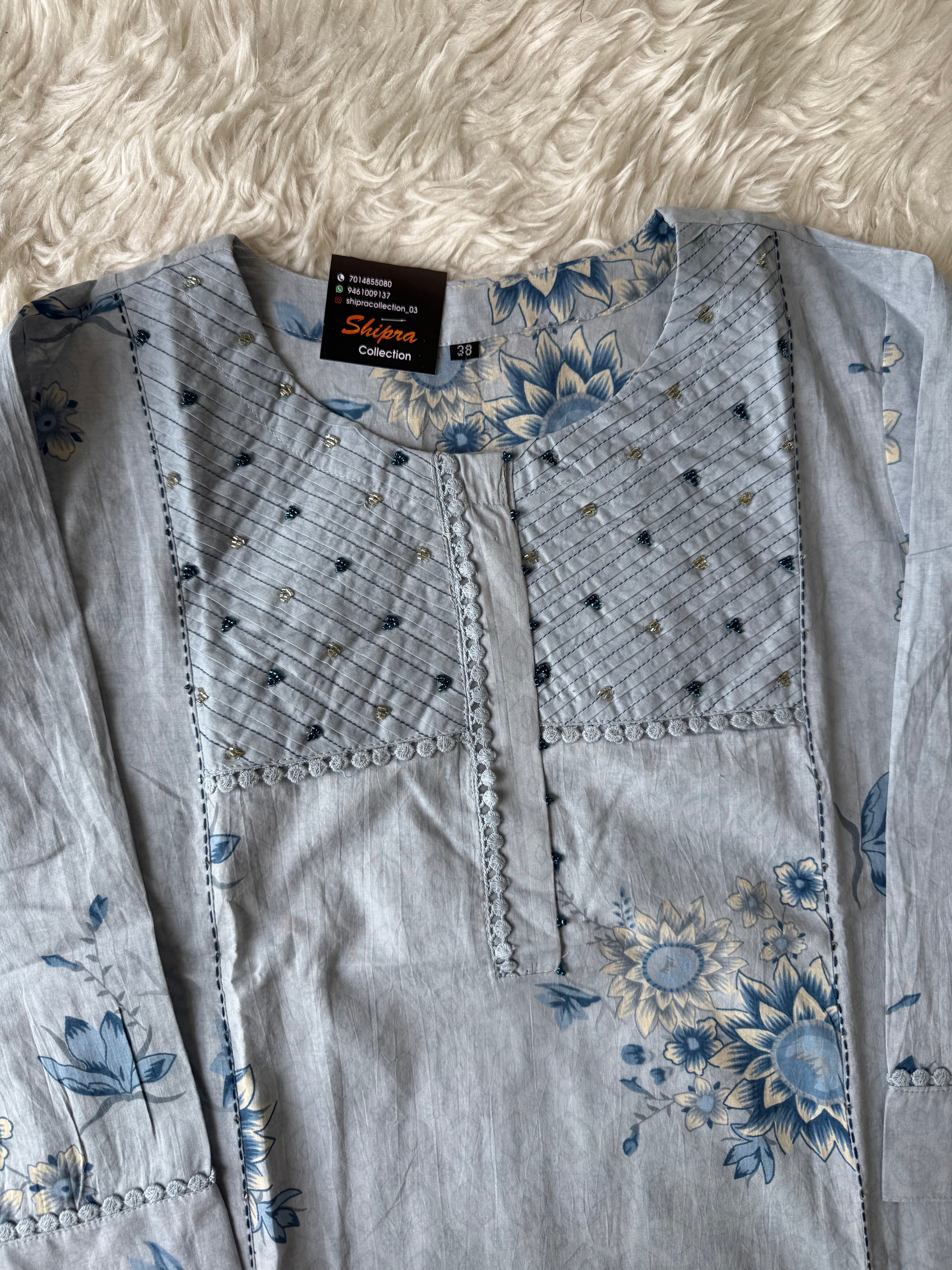 Premium Cotton Kurti Pant Dupatta Set