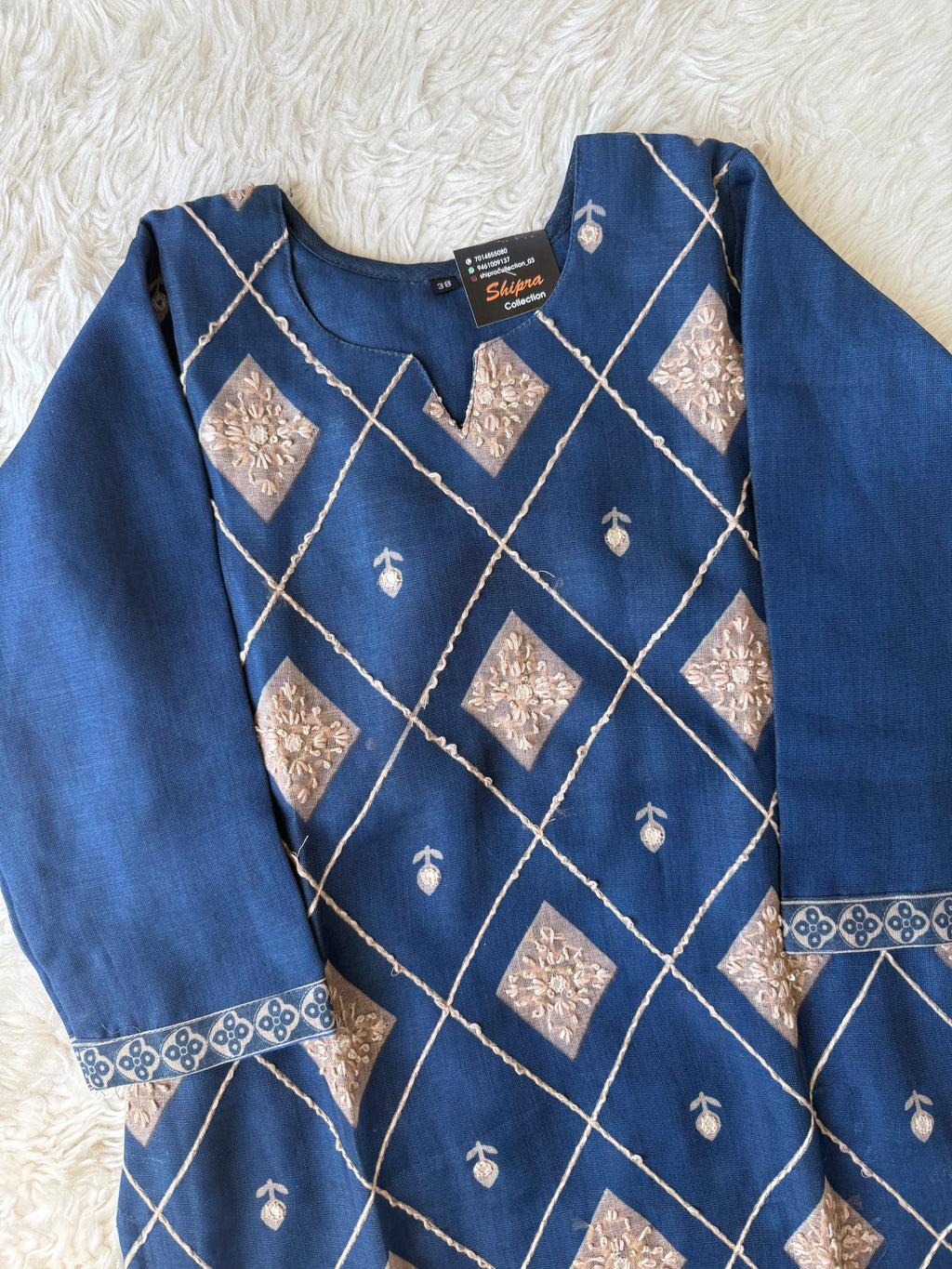 Linen Kurti Pant Dupatta Set
