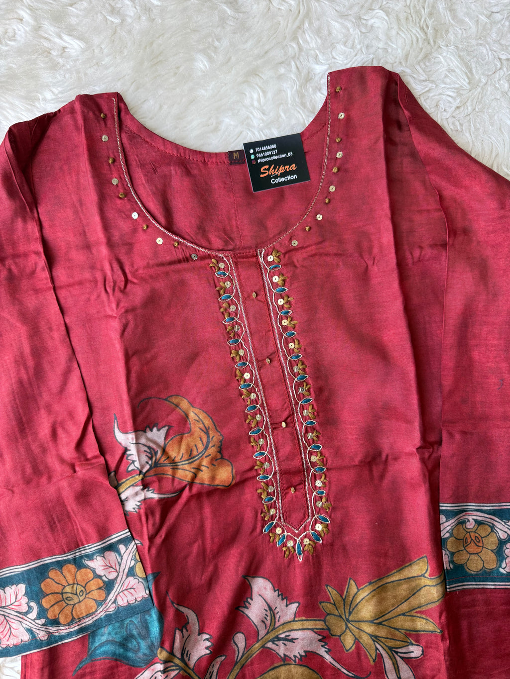 Premium Muslin Silk Kurti Pant Dupatta Set