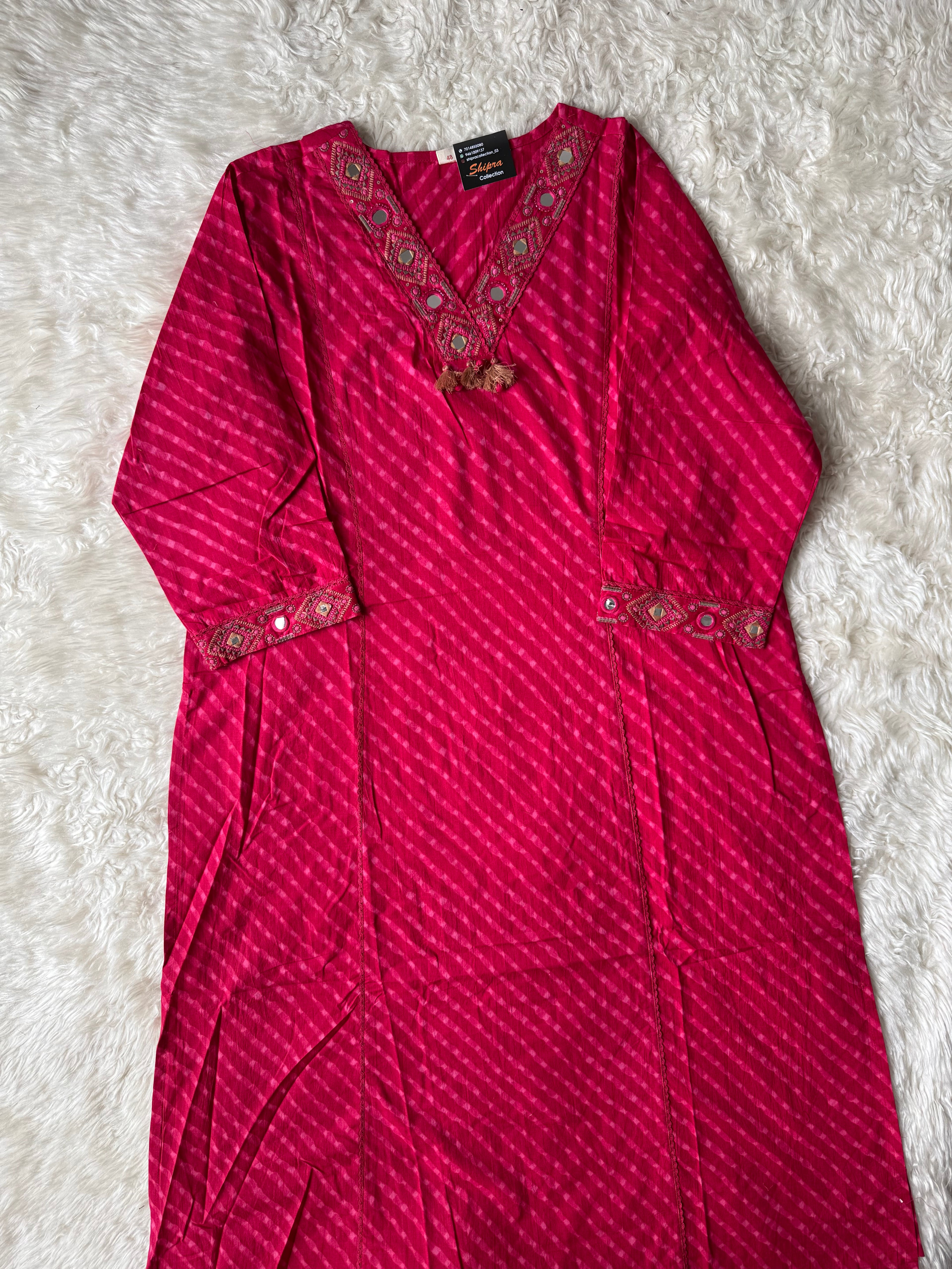 Premium Cotton Lehariya Set