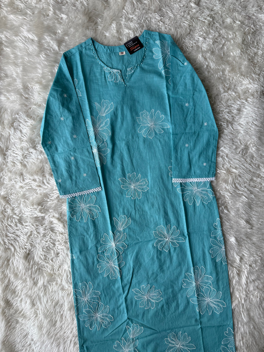 Slub Cotton Kurti Pant Set