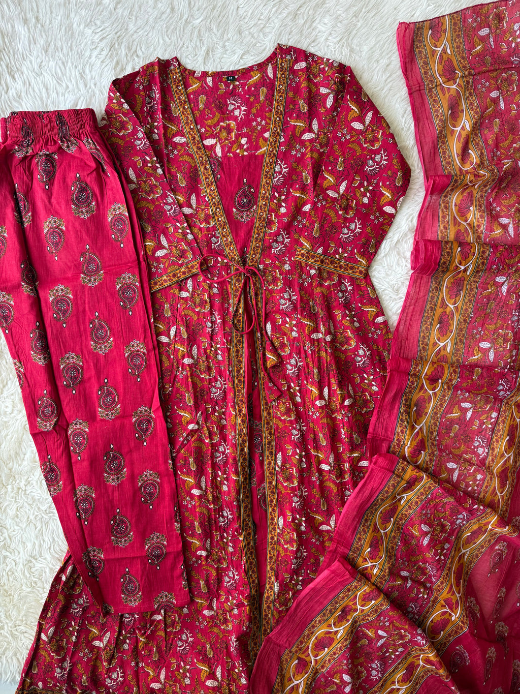 Budget Friendly Kurti Pant Dupatta Set