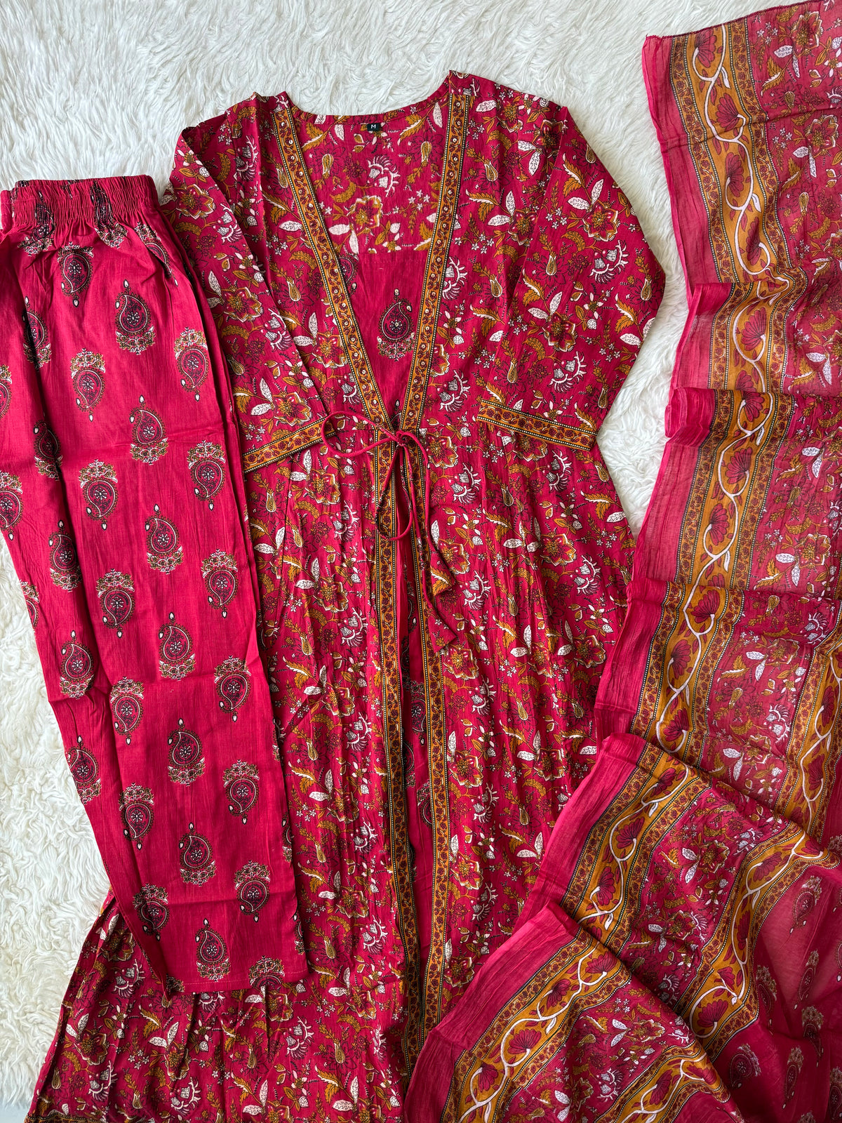 Budget Friendly Kurti Pant Dupatta Set