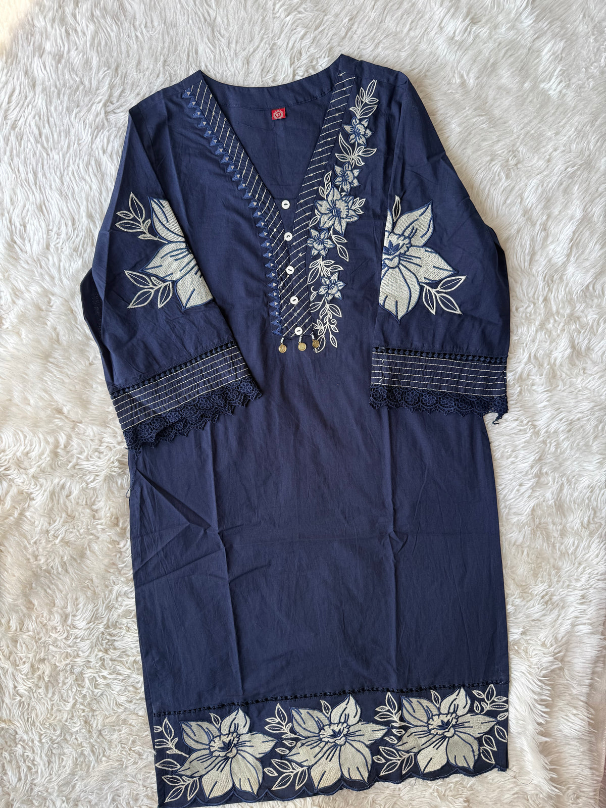 Pure Cotton Kurti Pant Dupatta Set