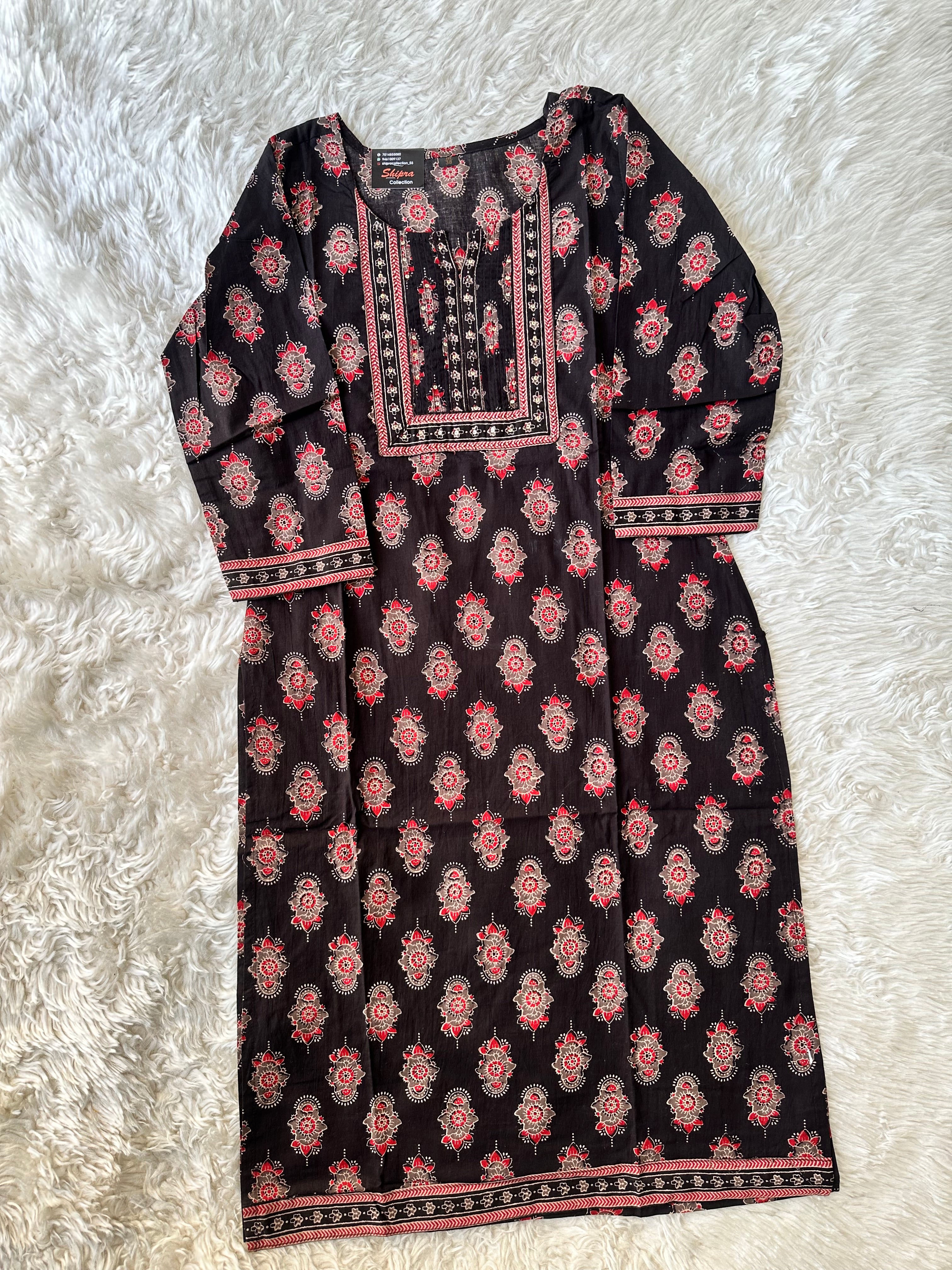 Premium Cotton Kurti Pant Dupatta Set