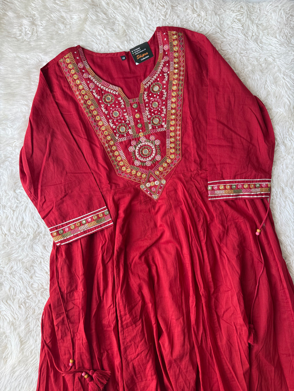 Premium Cotton FLARE Kurti Pant Dupatta Set