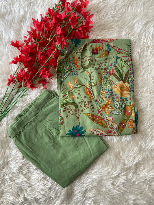 Pure Cotton Kurti Pant Set