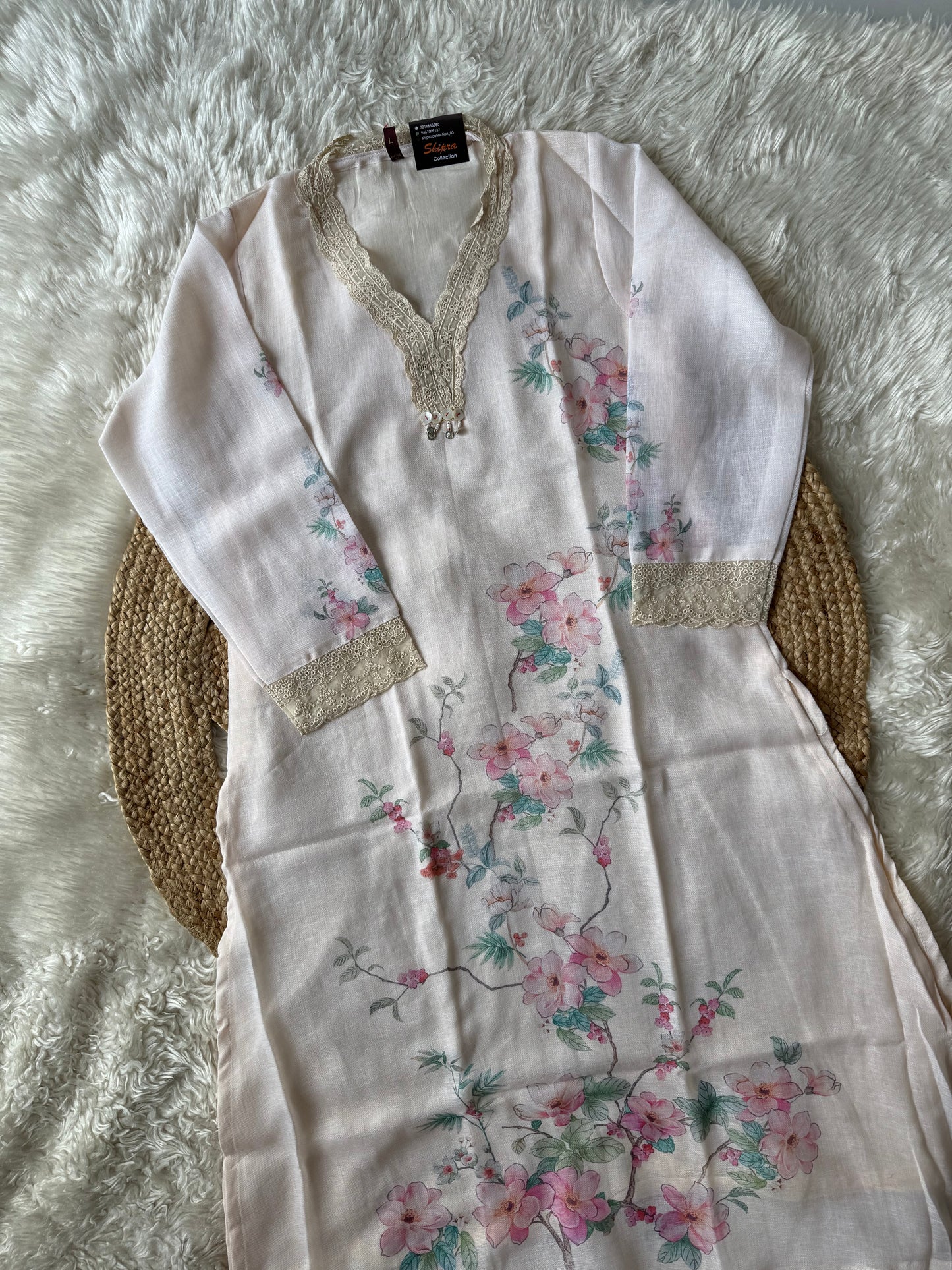 Linen Kurti Pant Dupatta Set