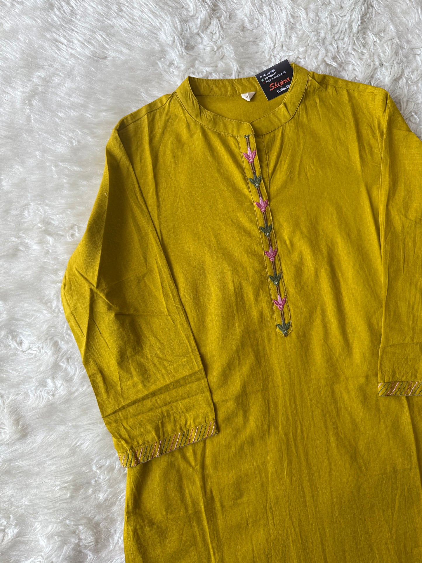 Pure Slub Cotton Kurti Pant Set