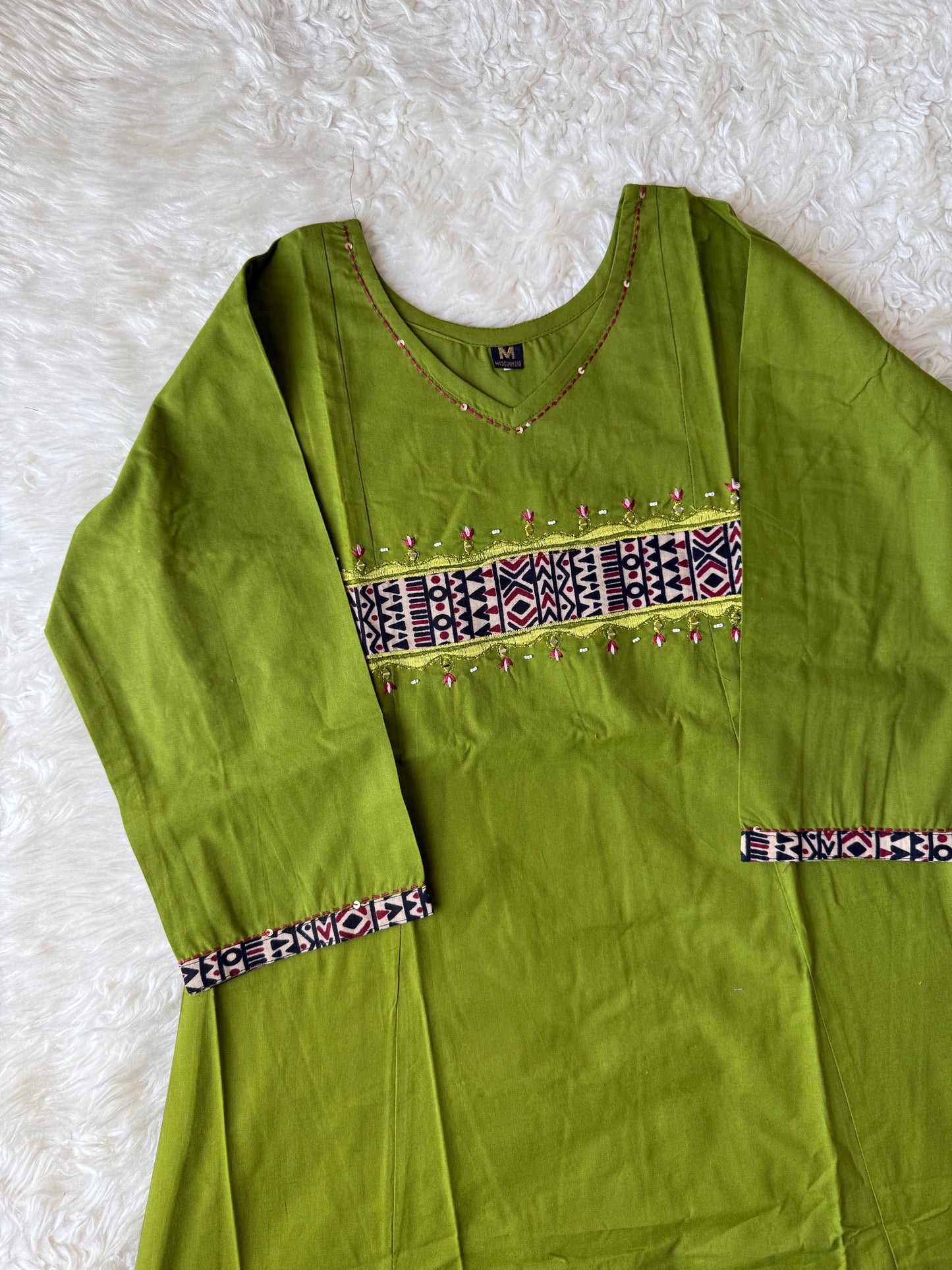 Pure Cotton Aline Kurti Plazo Dupatta Set