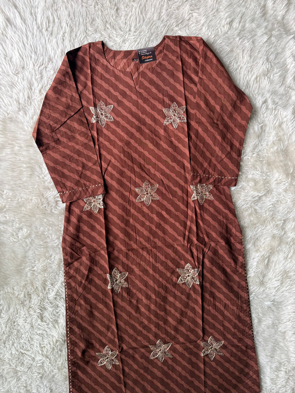 Premium Cotton Lehariya Kurti