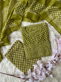 Premium Cotton Kurti Pant Dupatta Set