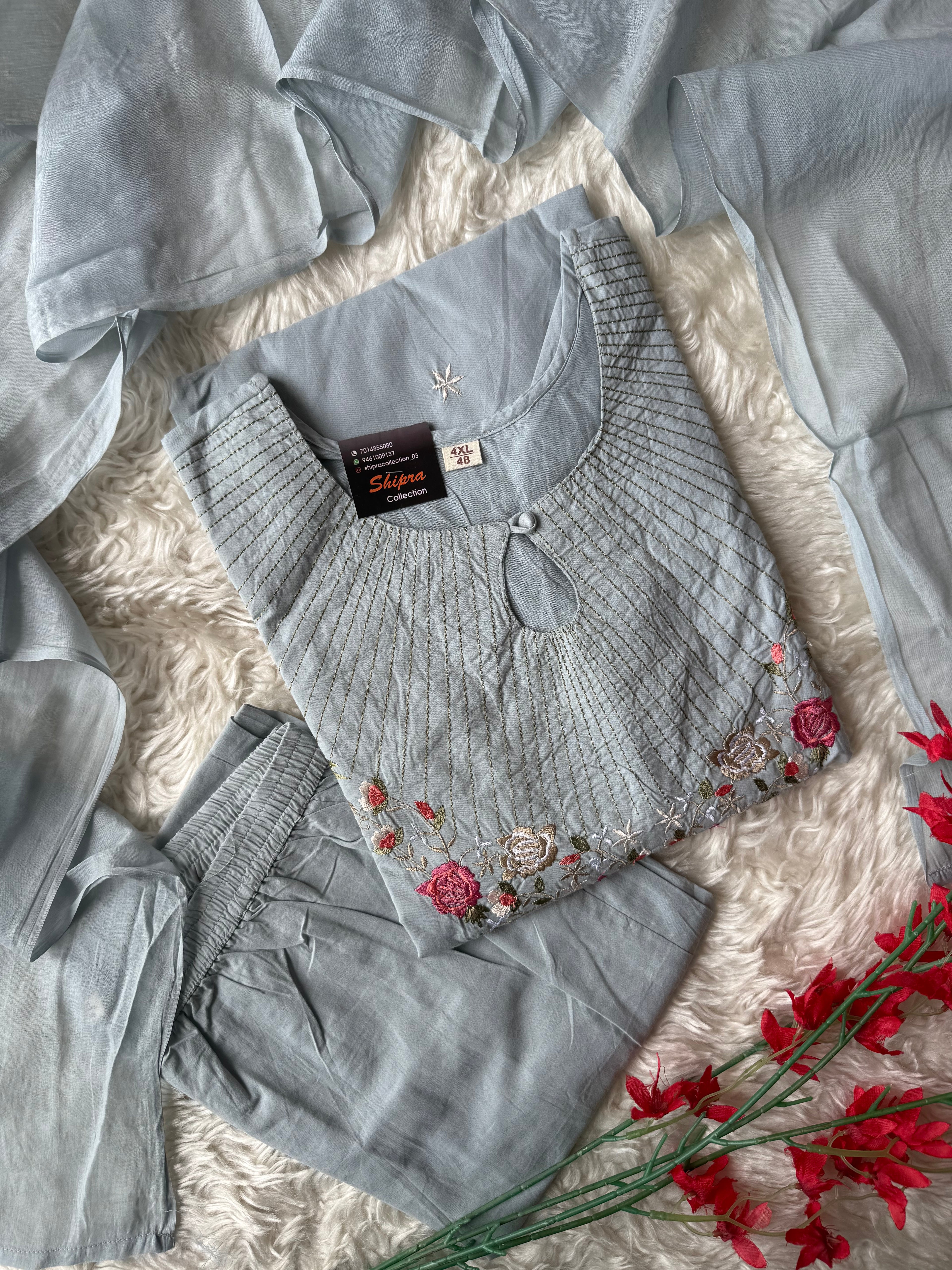Premium Mul Cotton Thread Work Collection
