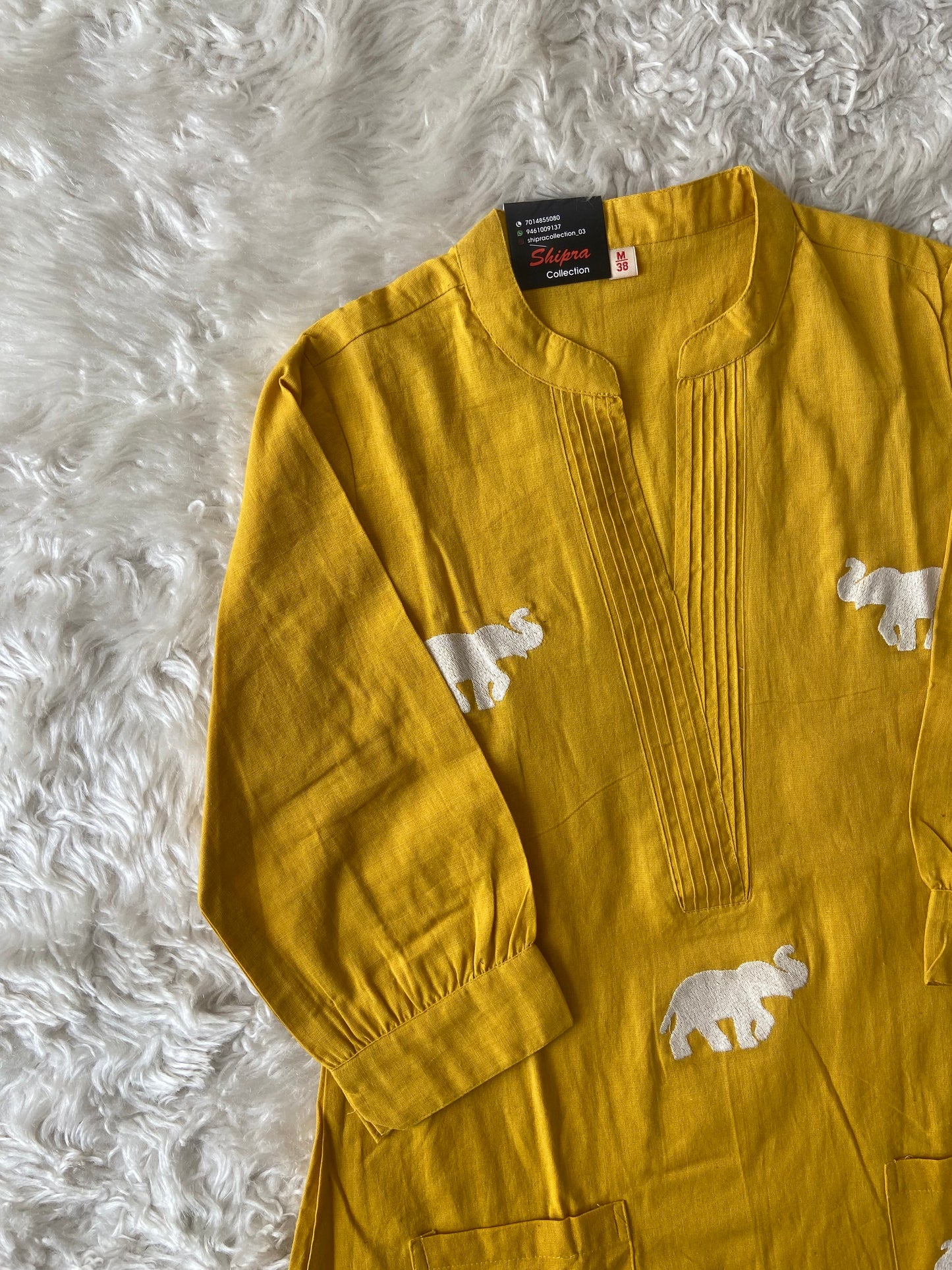 Elephant A-line Kurti Plazo Set