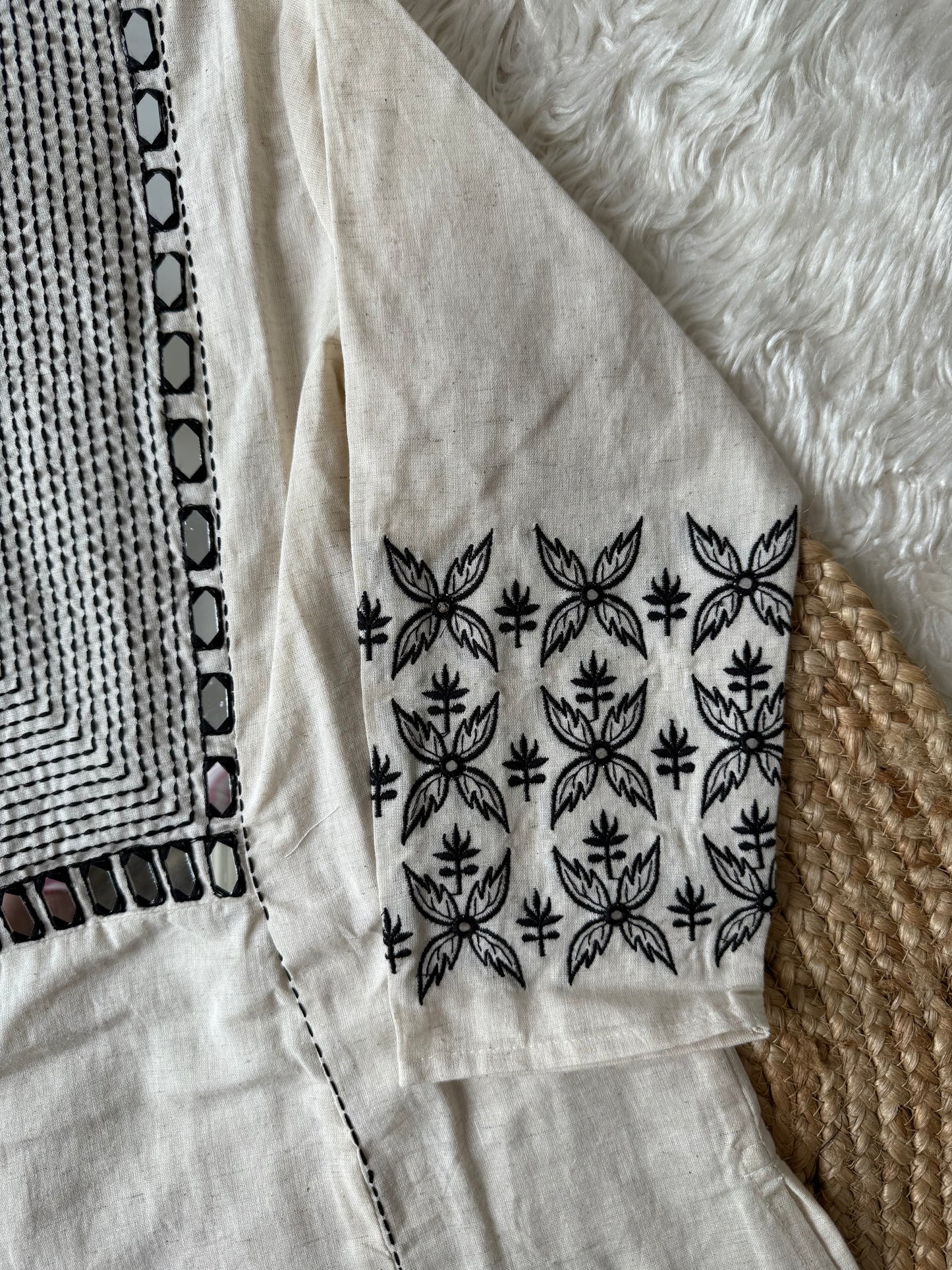Khadi Cotton Kurti Pant Set