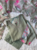 “Plus Size” Russian Silk Kurti Pant Dupatta Set