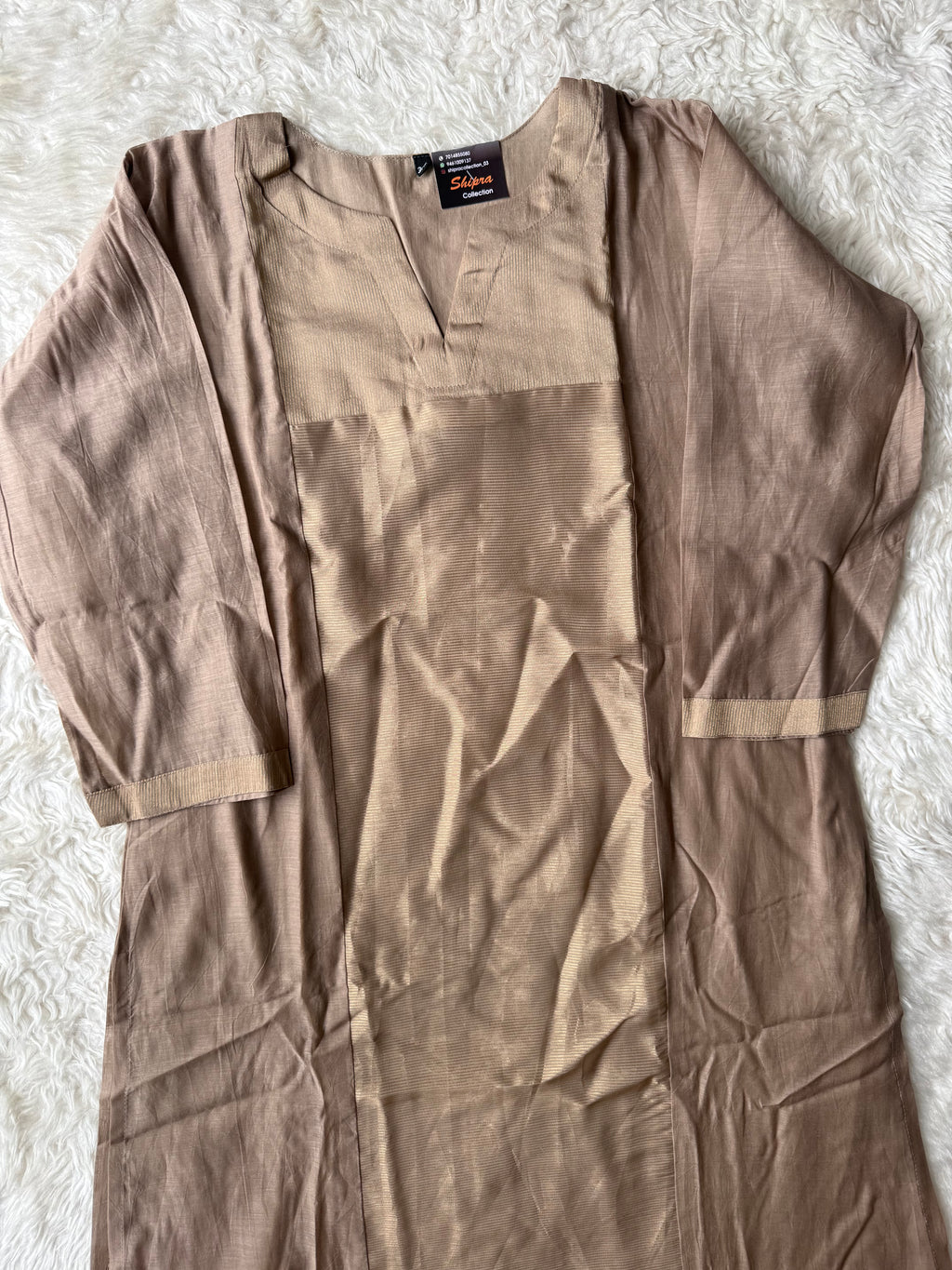 “Plus Size” Mul Chanderi Kurti Pant Dupatta Set