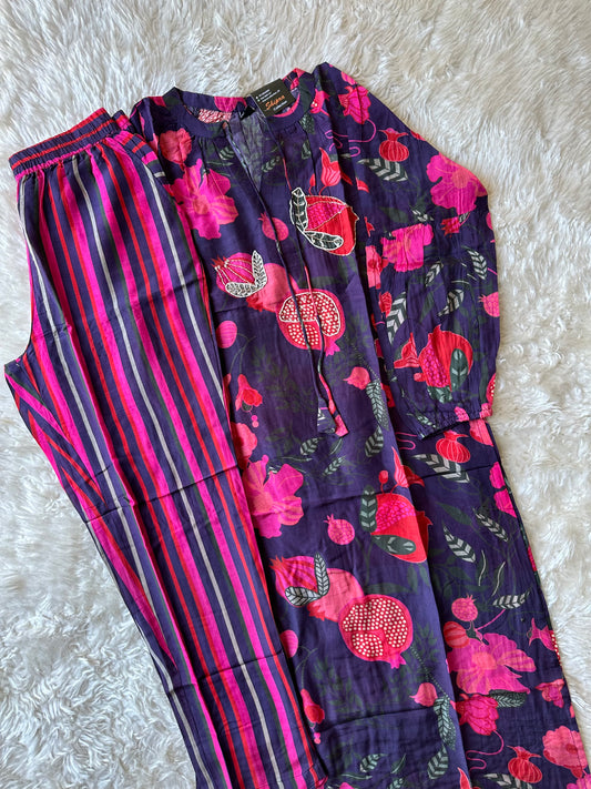 Premium Muslin Silk Kurti Pant Set