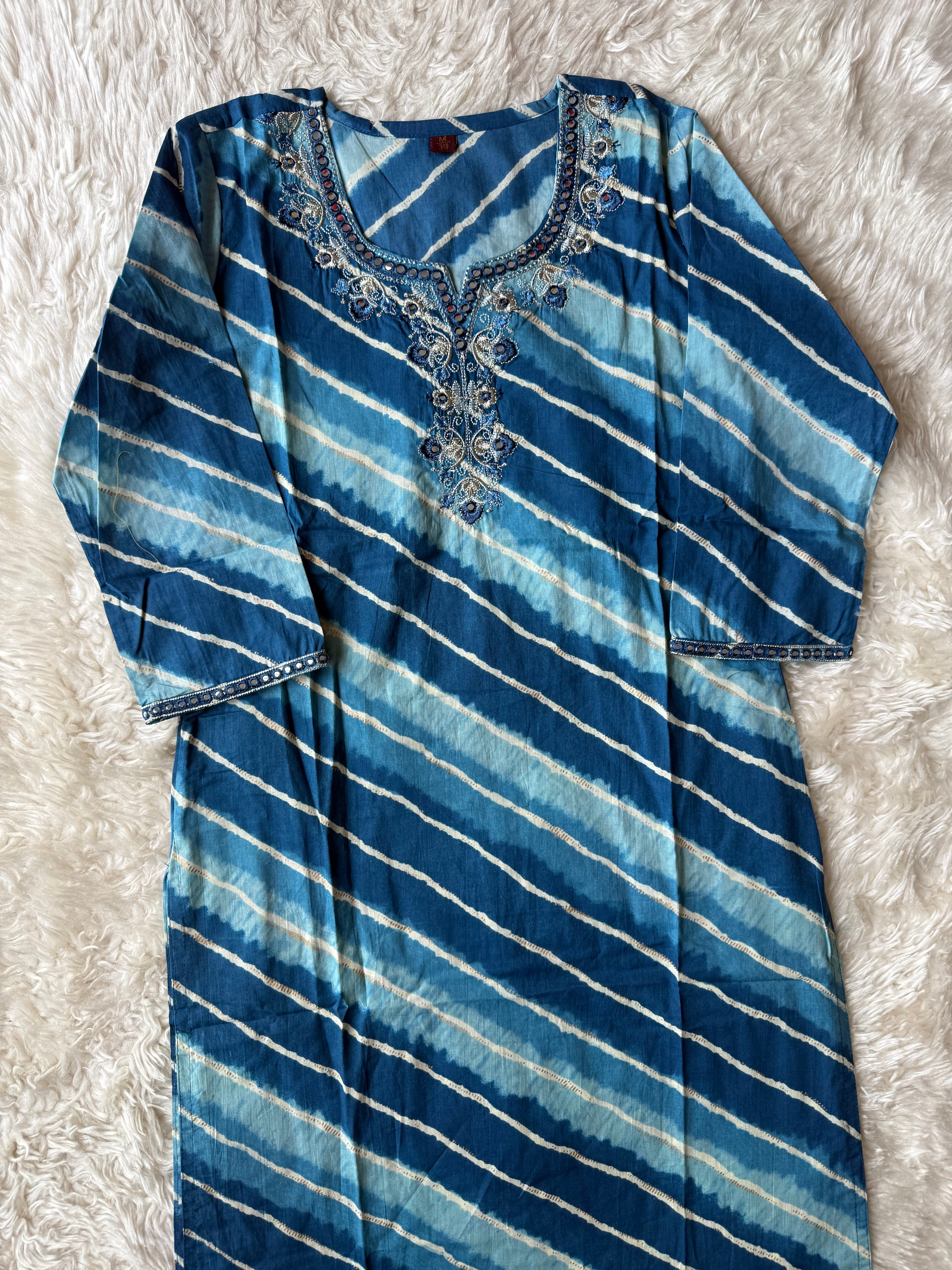 Pure Cotton Lehariya Set