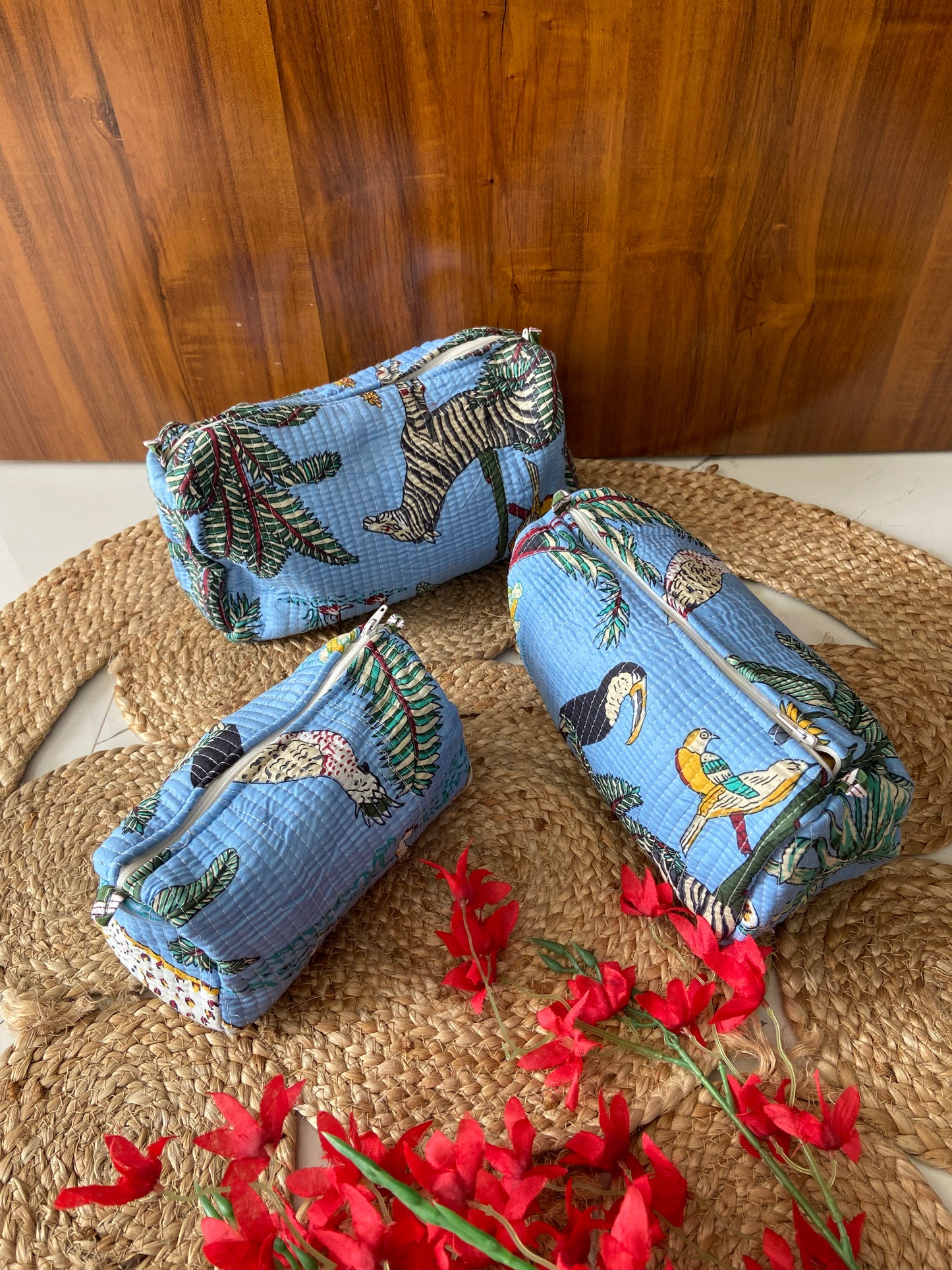 Cute 🌱 🌸 Utility Pouch (Set Of 3)